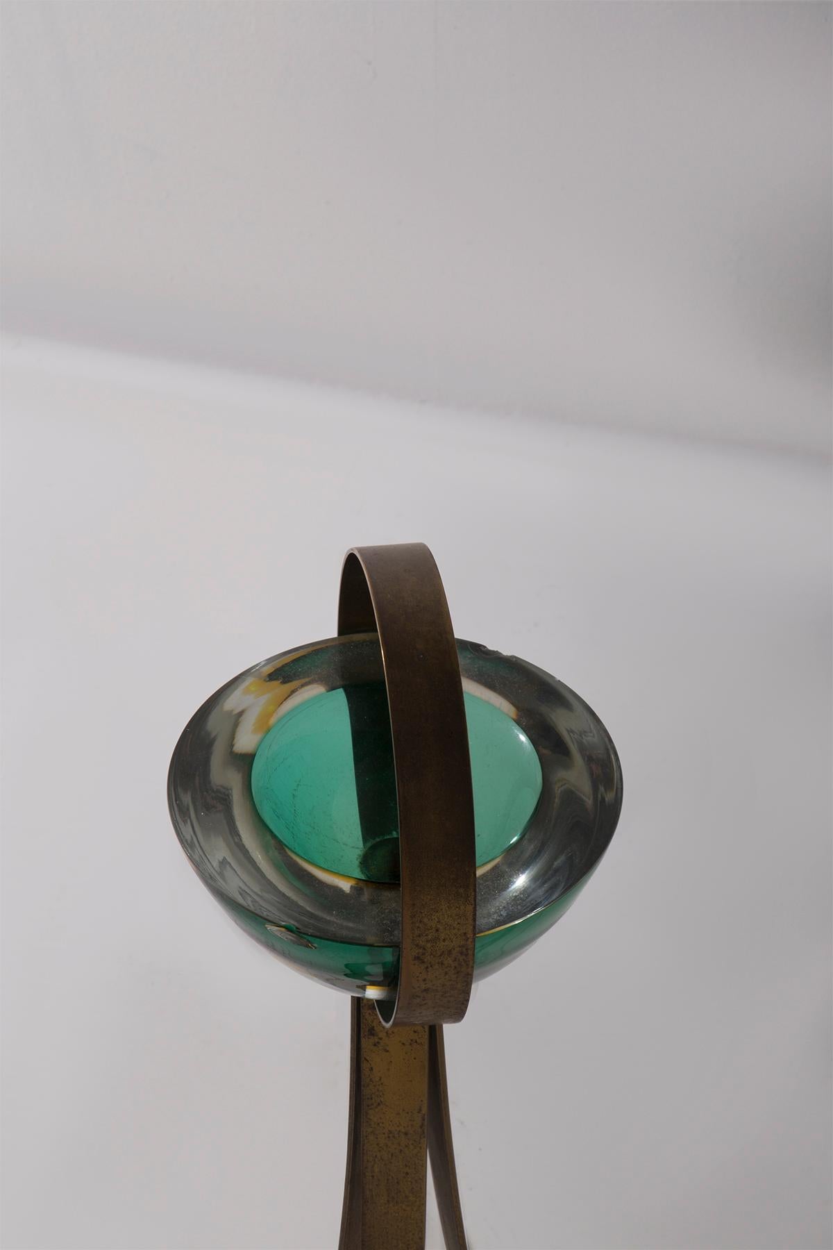 Mid-20th Century Murano glass ashtray with pedestal