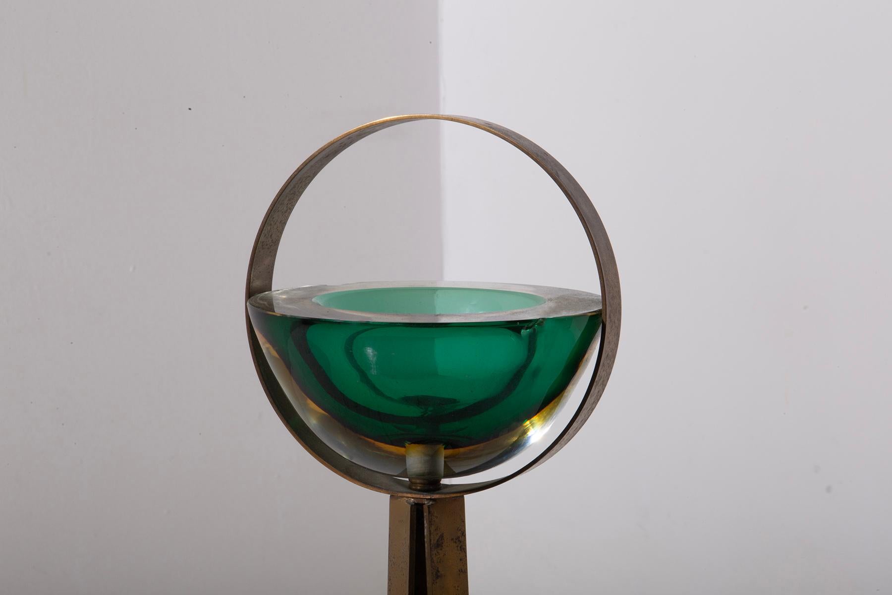 Murano glass ashtray with pedestal 1