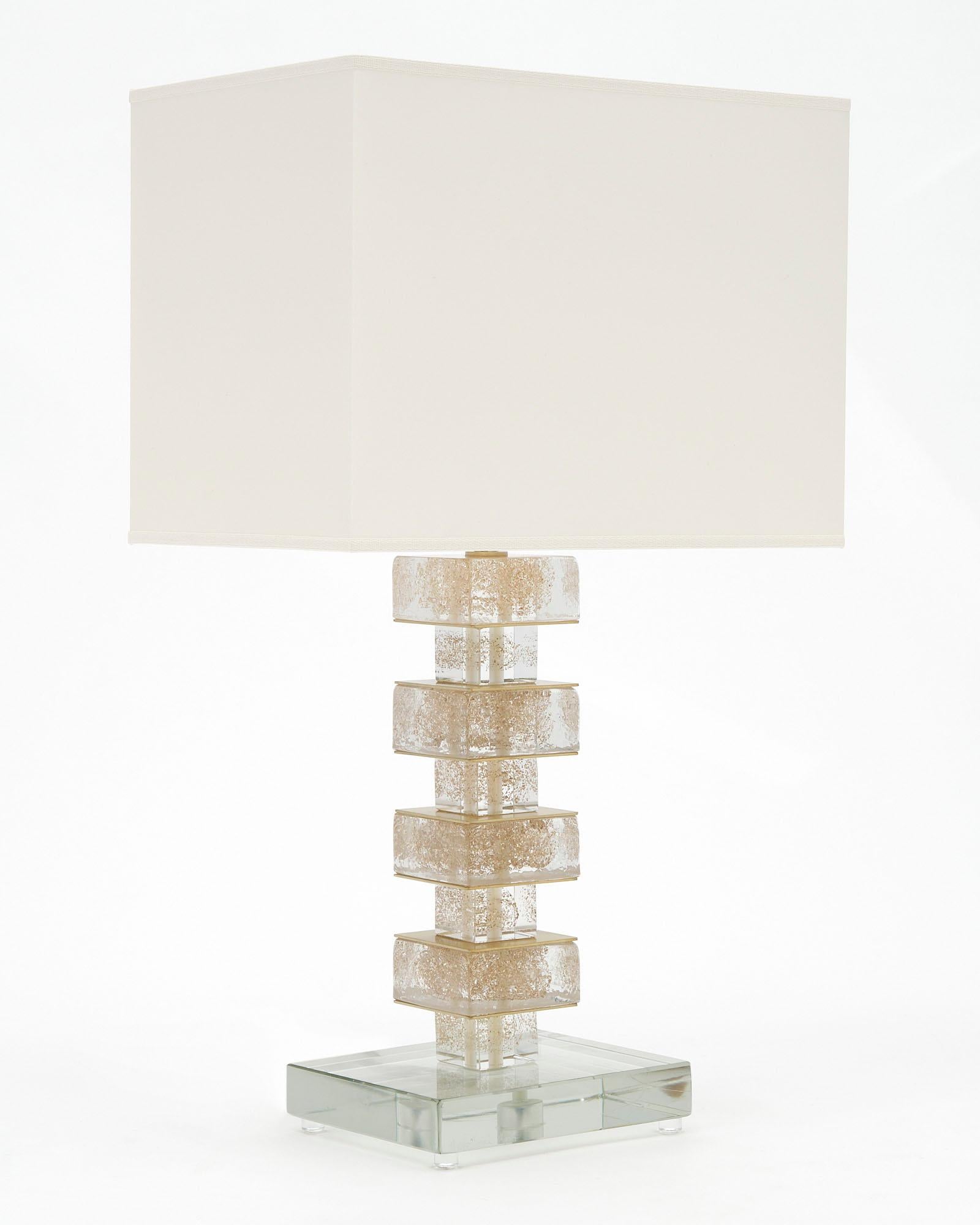 Contemporary Murano Glass Aventurina Lamps For Sale