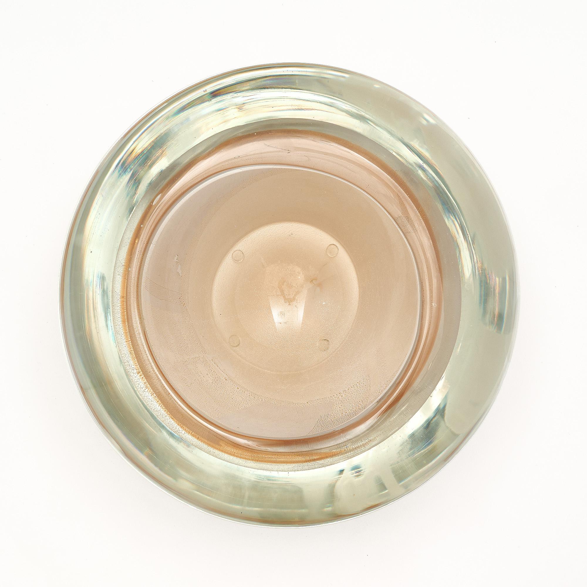 Murano Glass Avventurina Sommerso Bowl For Sale 1
