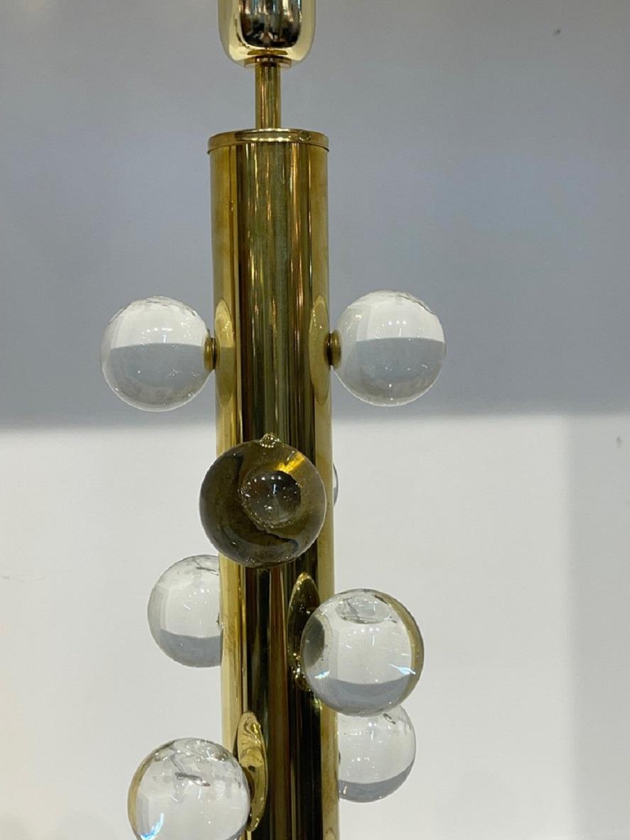 Kugellampen aus Muranoglas (Messing) im Angebot