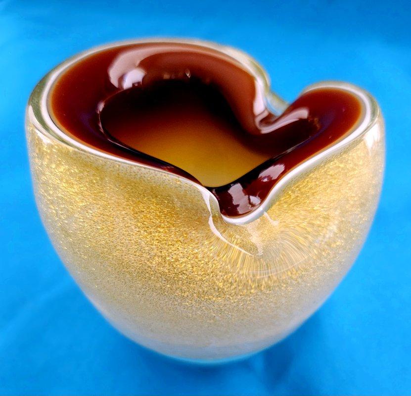 Murano Glas Barbini, Seguso, oder Barovier & Toso, w/Gold Polveri - CLOSING SALE (20. Jahrhundert) im Angebot