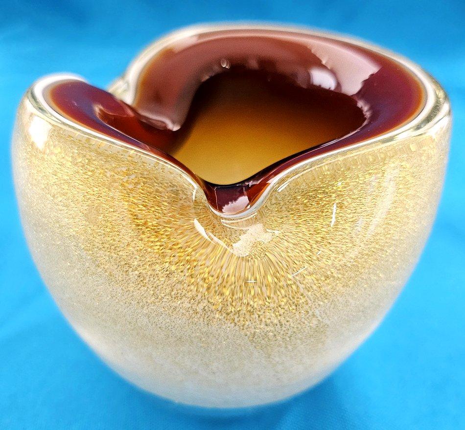 Murano Glas Barbini, Seguso, oder Barovier & Toso, w/Gold Polveri - CLOSING SALE im Angebot 1