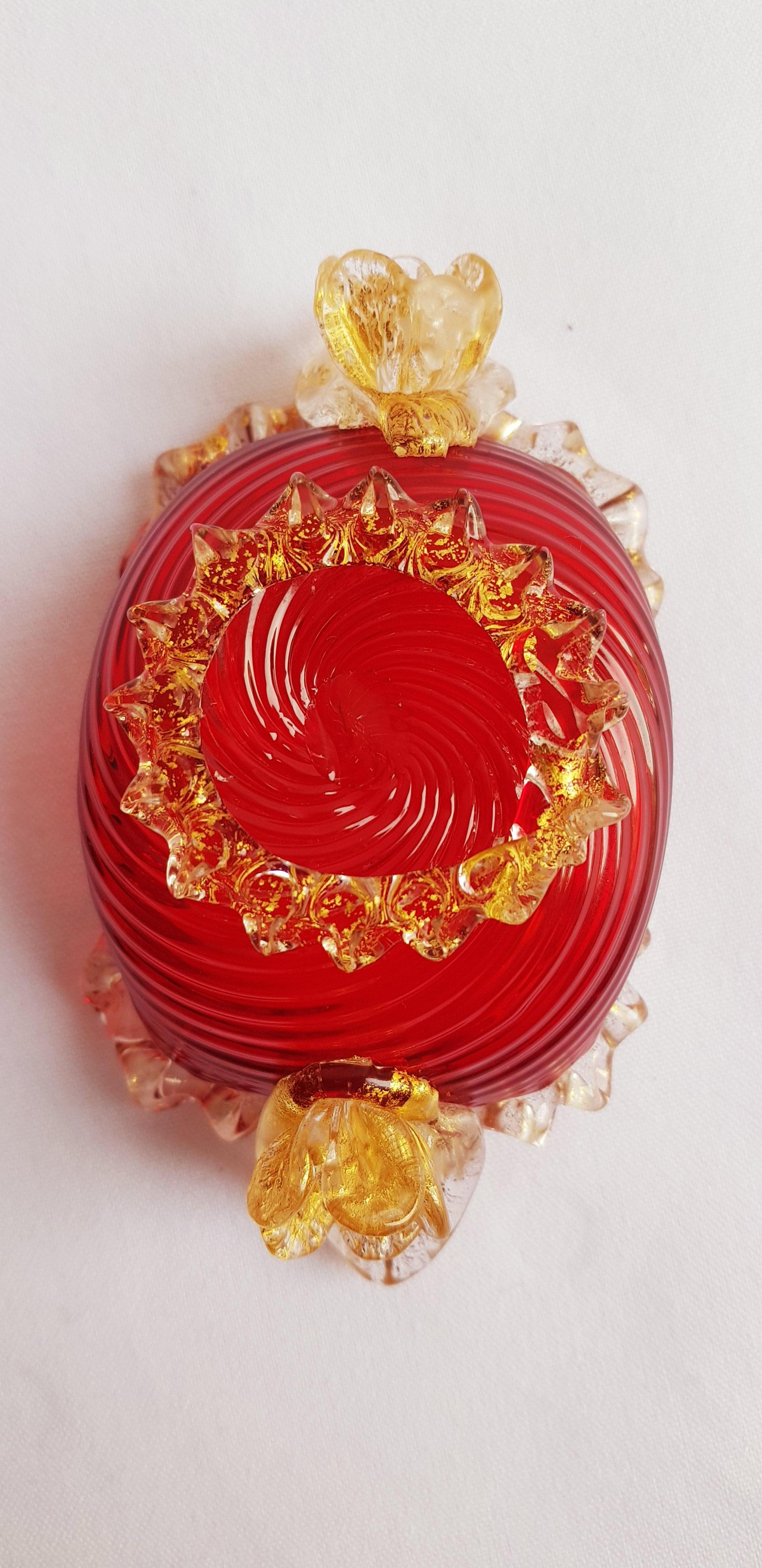 Murano Glass Barovier and Toso Set with Gold Leaf For Sale 12