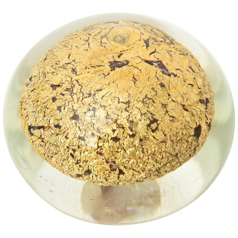 Murano Glass Barovier e Toso Dome Paperweight Sculpture Vintage For