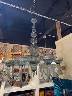 Murano glass Barovier Style Fontana Green Chandelier