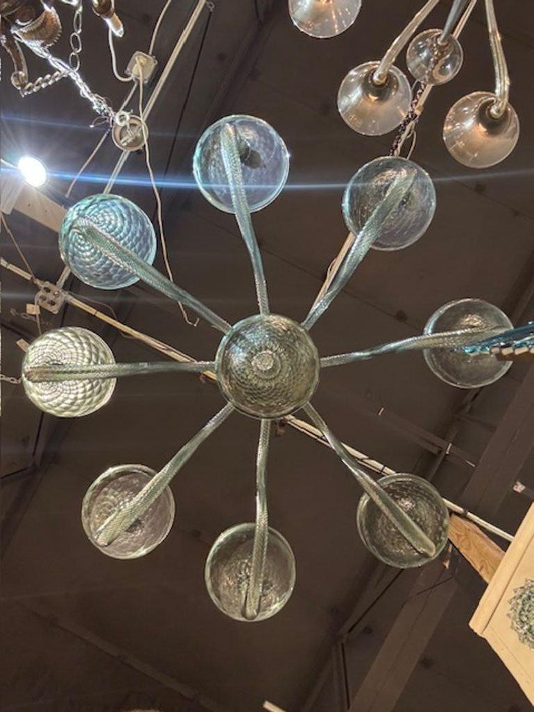 Lámpara de cristal de Murano estilo Barovier Fontana Verde Vidrio soplado en venta