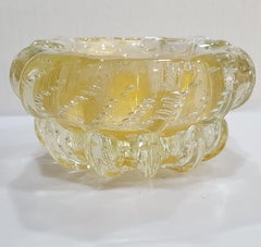 Murano Glass Barovier & Toso Gold Polveri & Bullicante Vintage Bowl/Ashtray/Dish