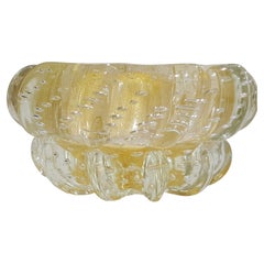 Murano Glass Barovier & Toso Gold Polveri & Bullicante Vintage Bowl/Ashtray/Dish