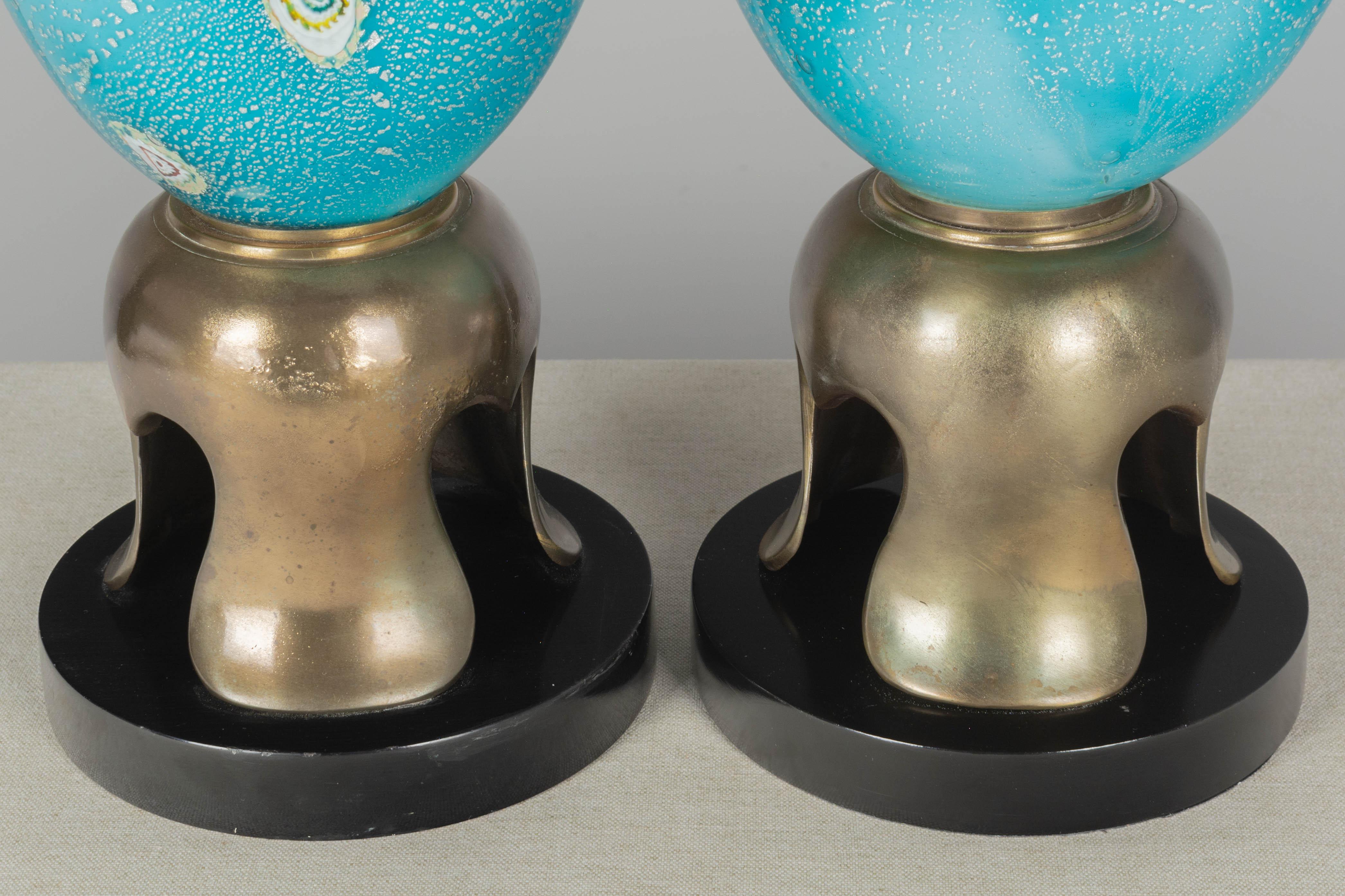 Paire de lampes Barovier & Toso en verre de Murano en vente 4