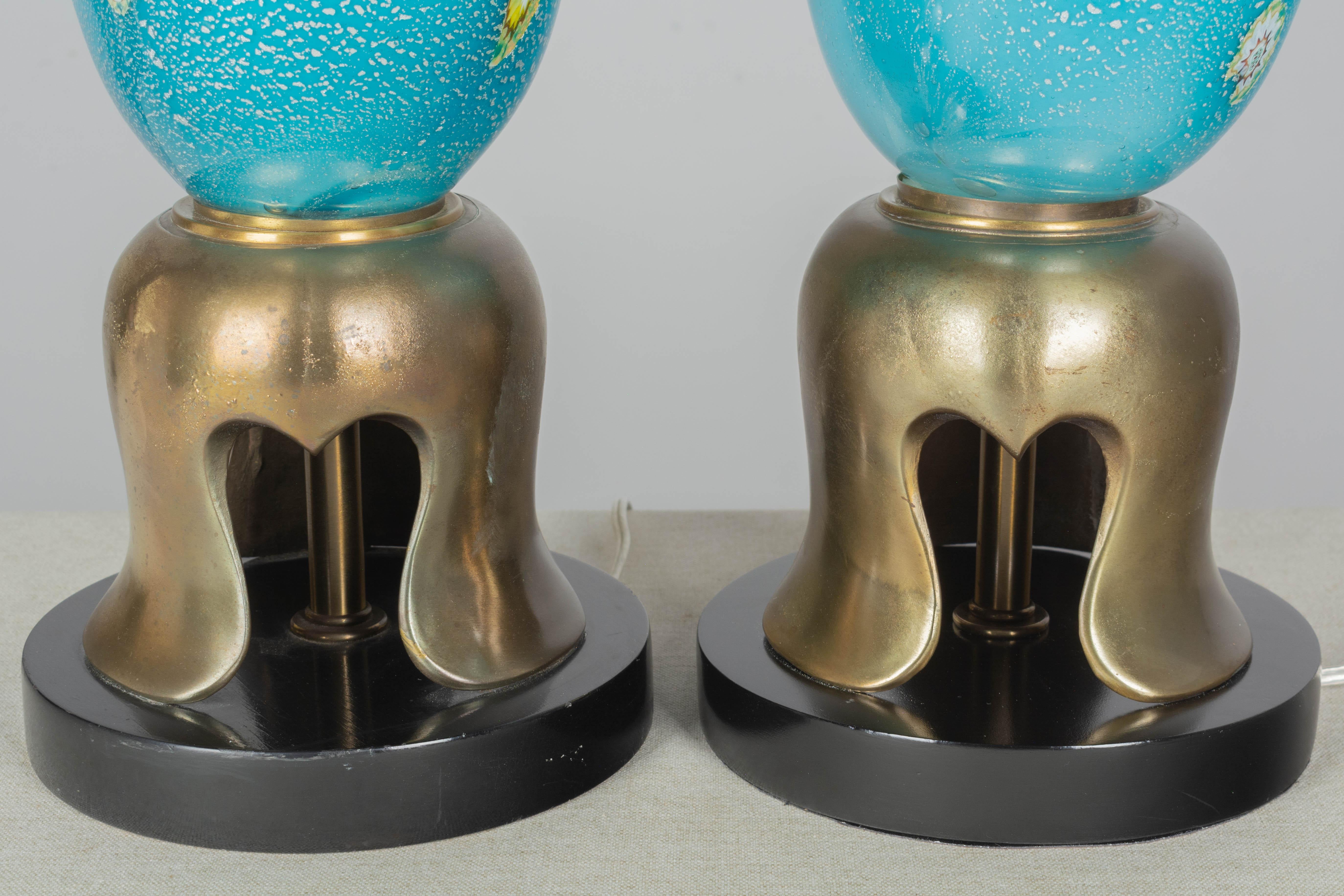 Paire de lampes Barovier & Toso en verre de Murano en vente 5