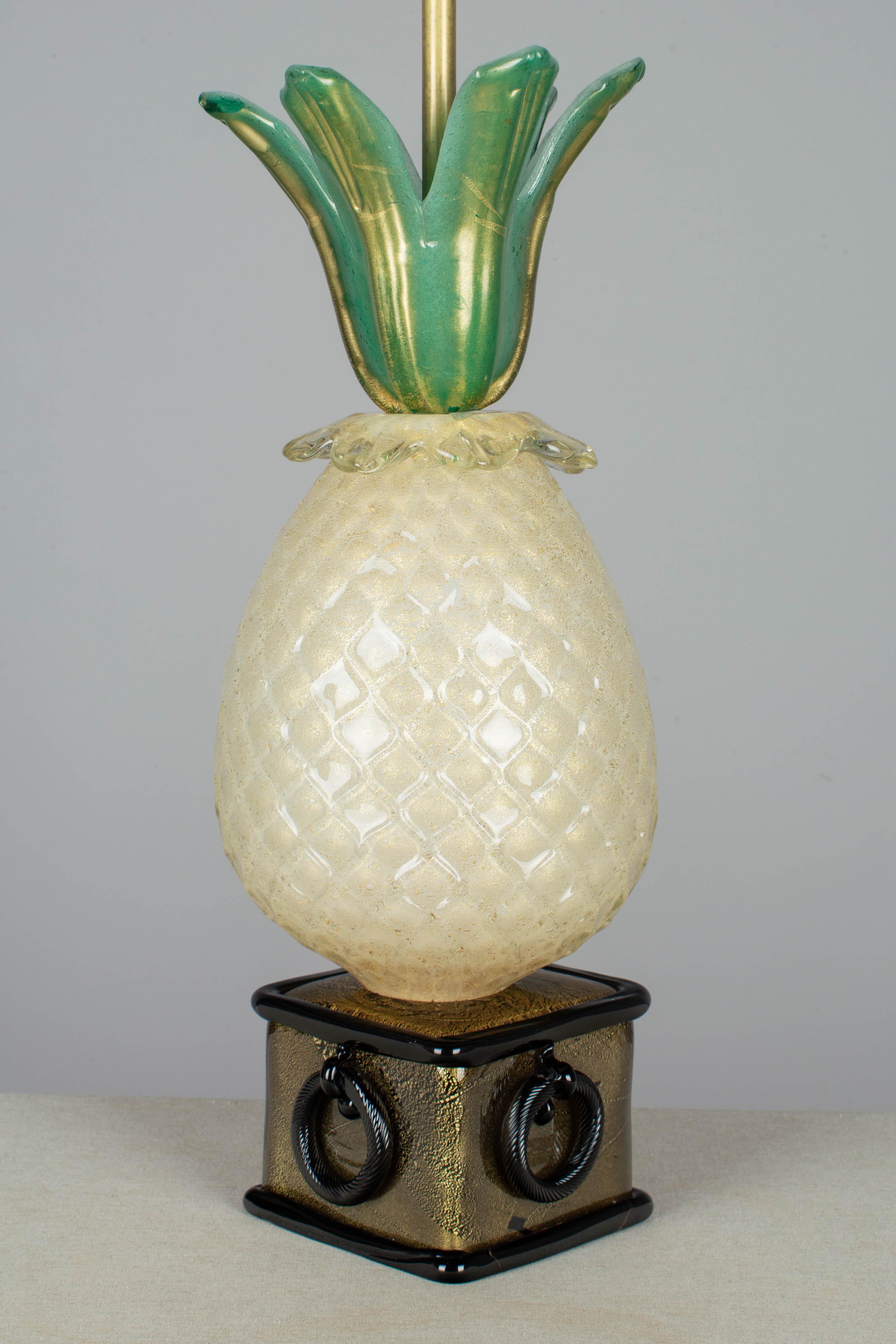 Murano Glass Barovier & Toso Pineapple Lamp For Sale 5