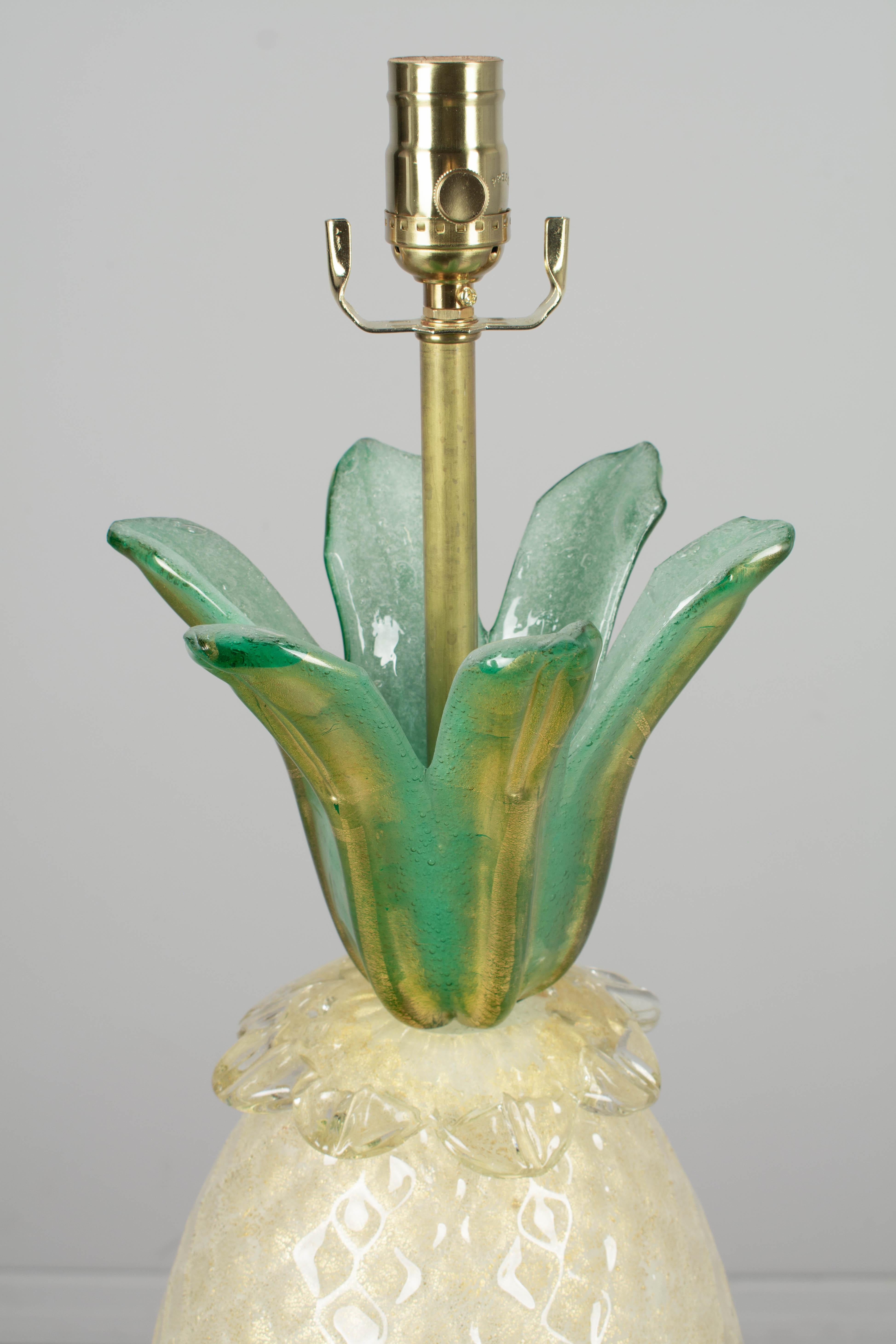 Murano Glass Barovier & Toso Pineapple Lamp For Sale 9