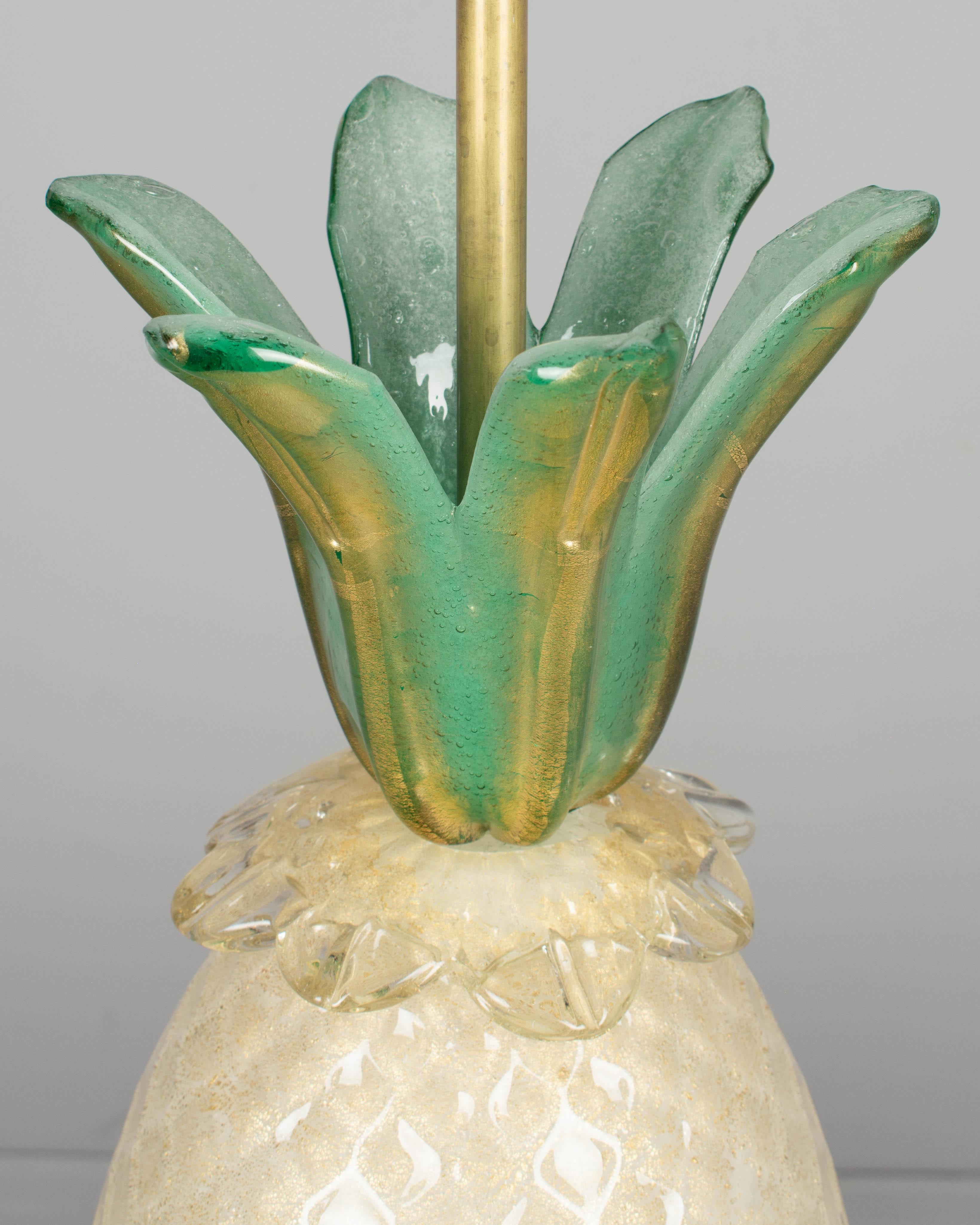 Murano Glas Barovier & Toso Ananas Lampe im Angebot 10