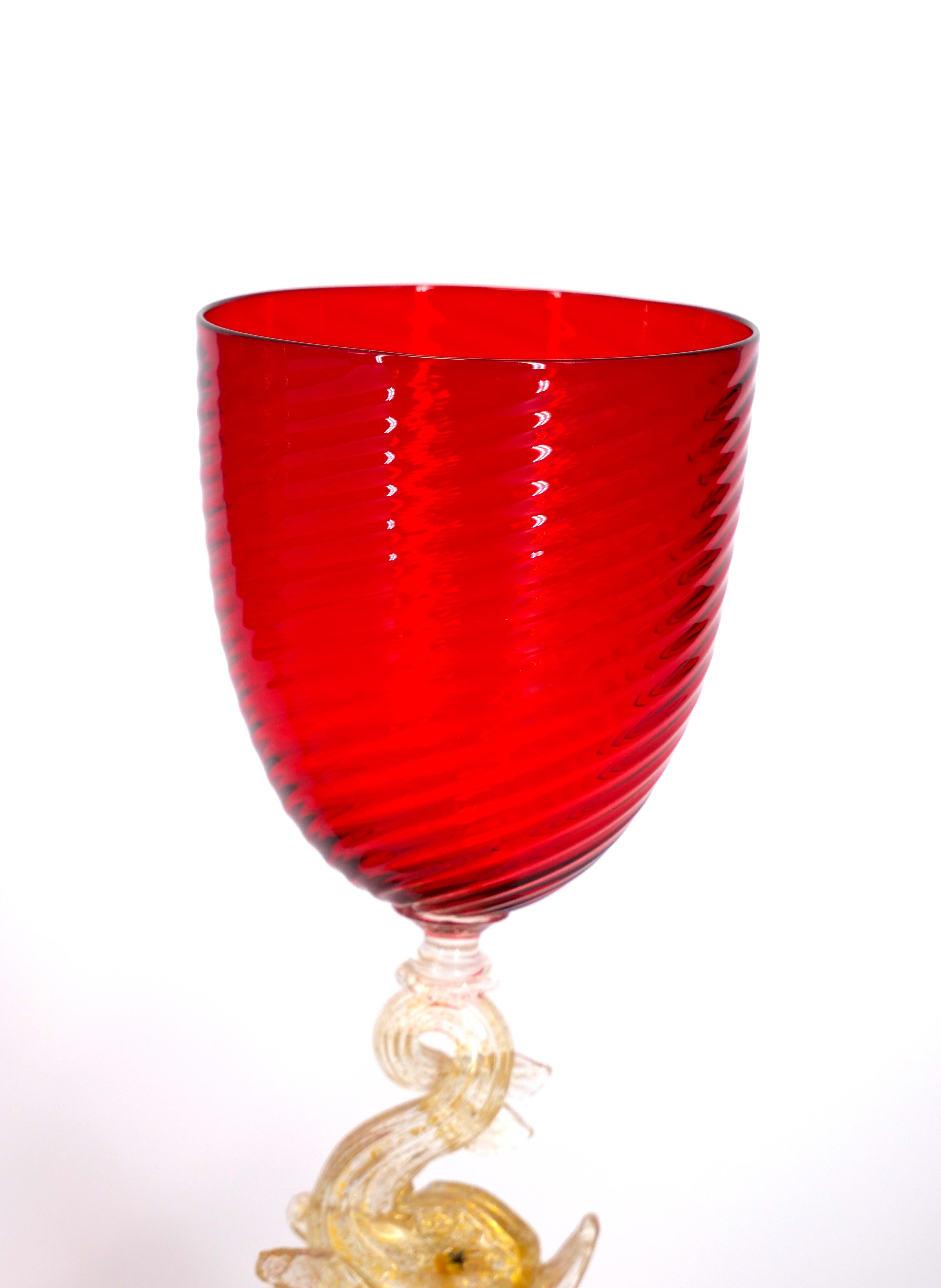 Gold Murano Glass Barware / Tableware Set