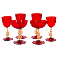 Antique Murano Glass Barware / Tableware Set