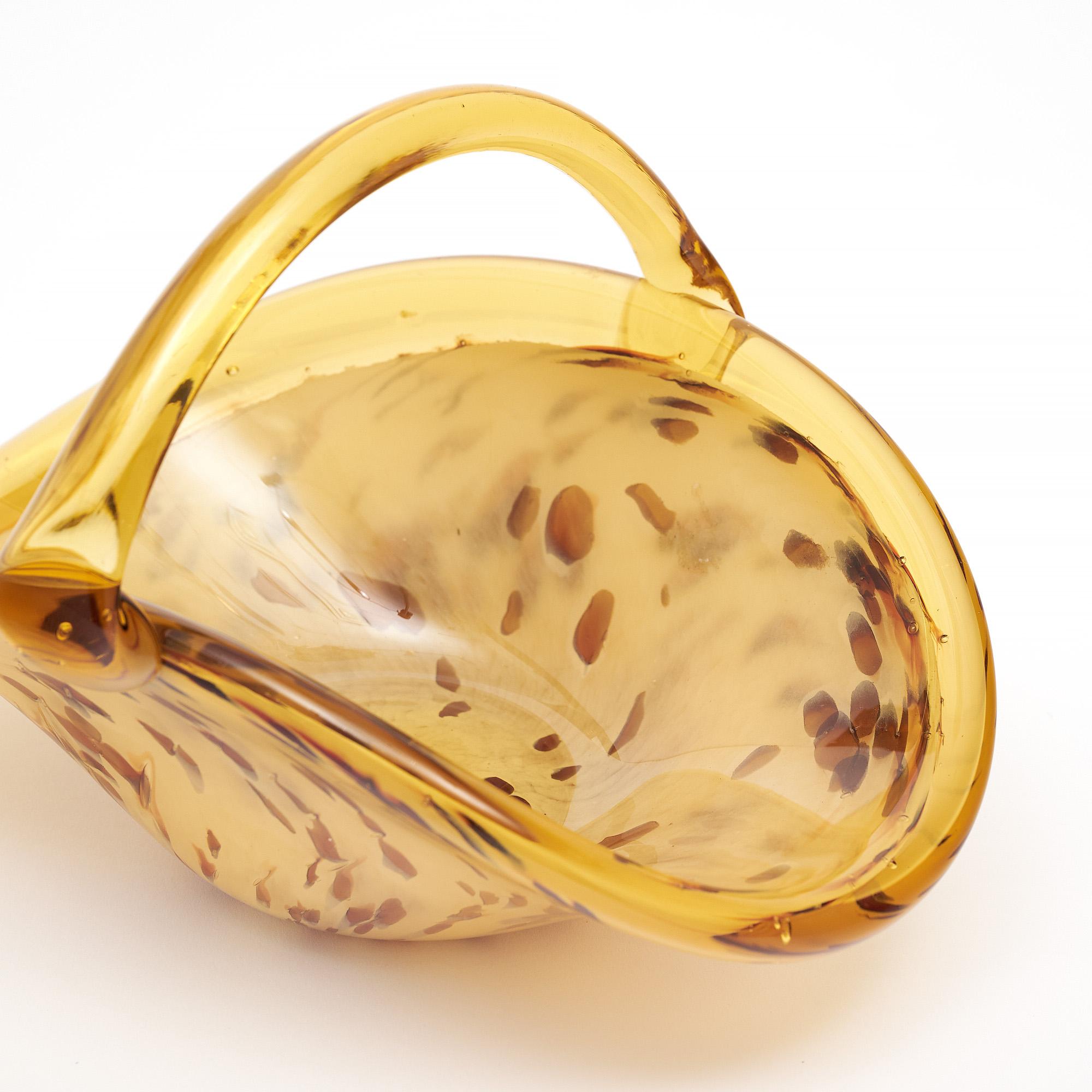 Italian Murano Glass Basket/Bowl For Sale