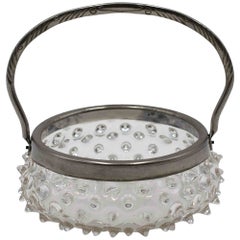 Cesta de cristal de Murano, principios del siglo XX