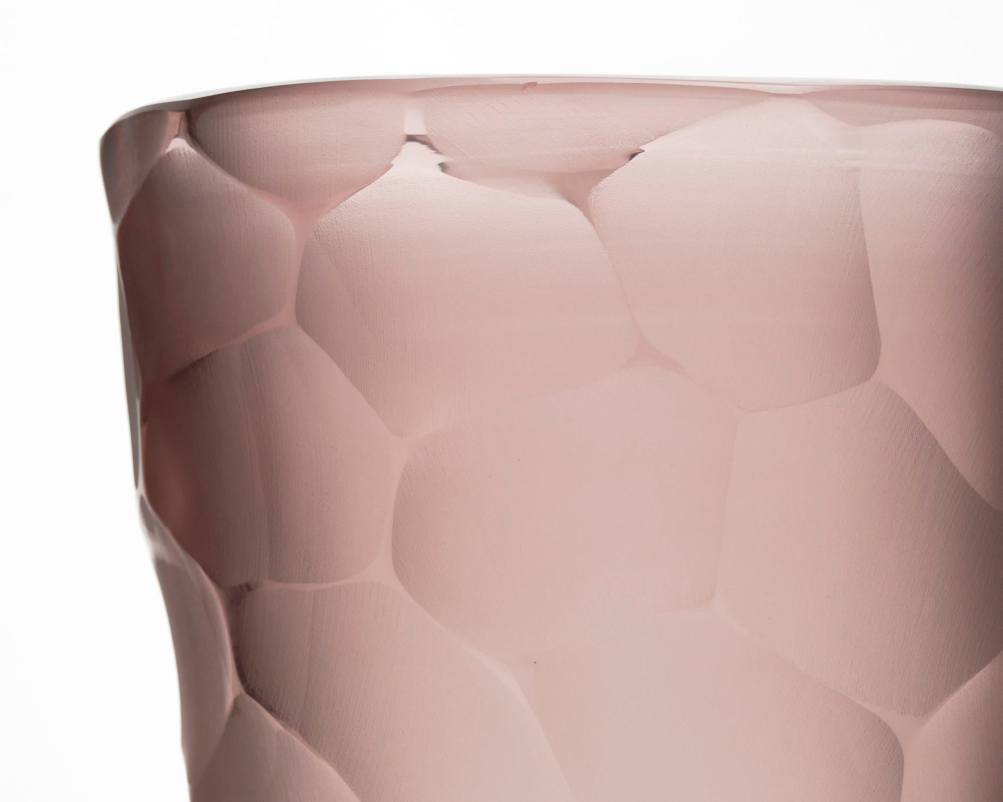 Contemporary Murano Glass ‘Battuto” Amethyst Vases For Sale