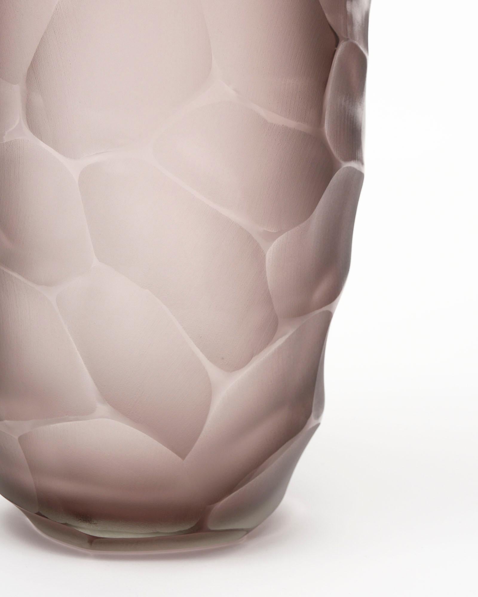 Murano Glass ‘Battuto” Amethyst Vases For Sale 1