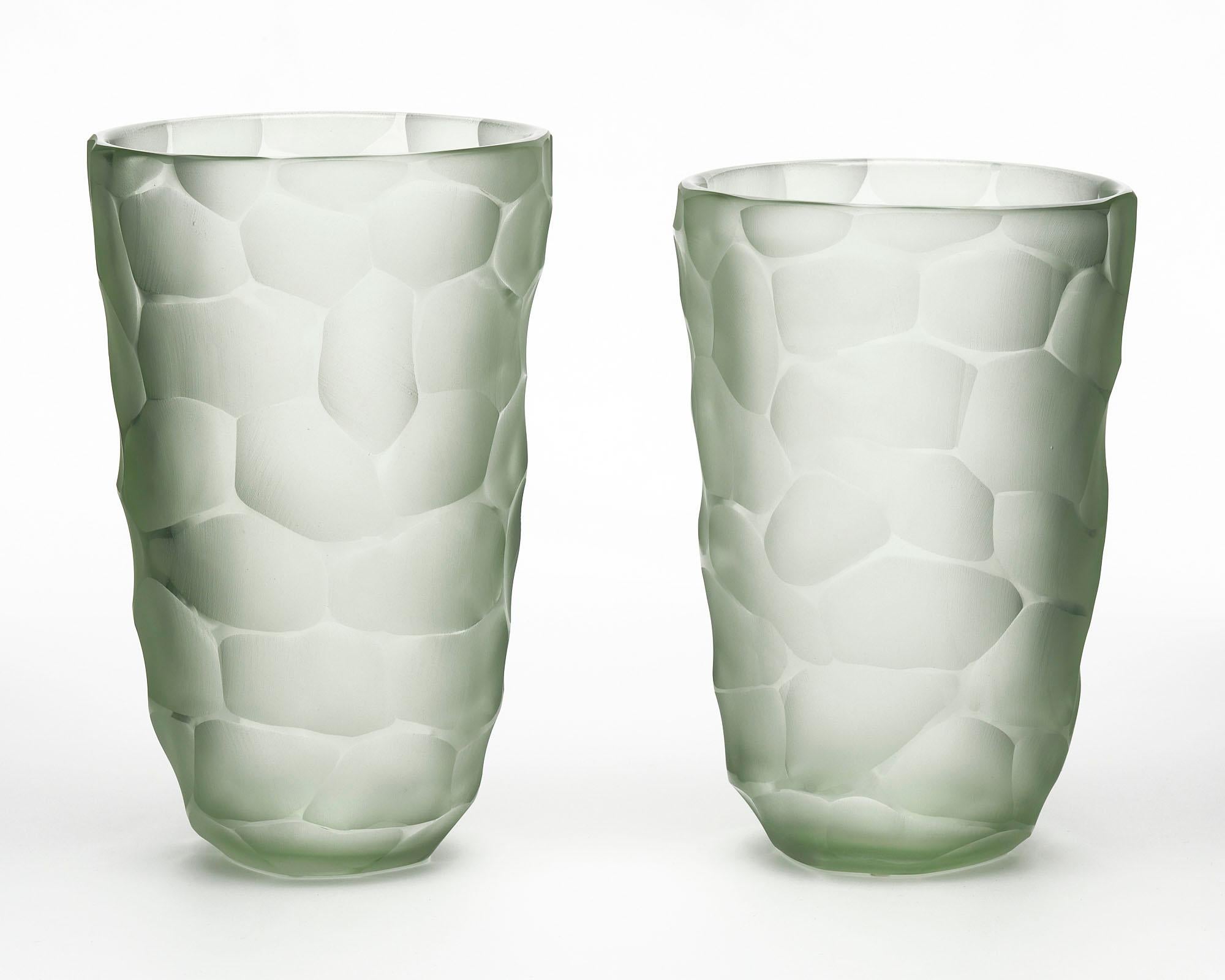 Mid-Century Modern Murano Glass “Battuto” Vases For Sale