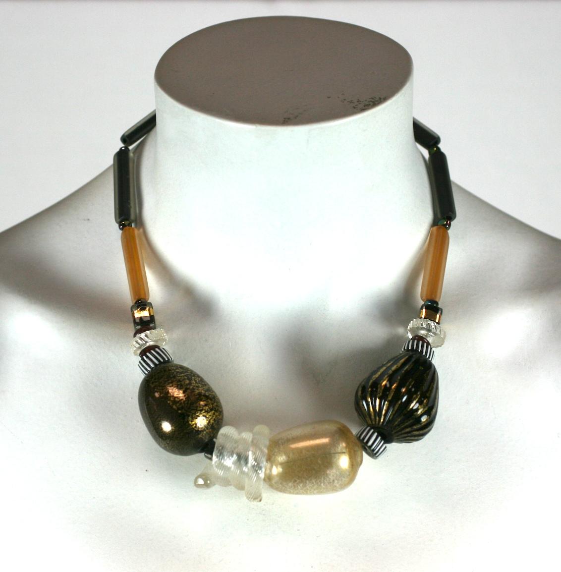 Women's Murano Glass Bead Sampler Necklace For Sale