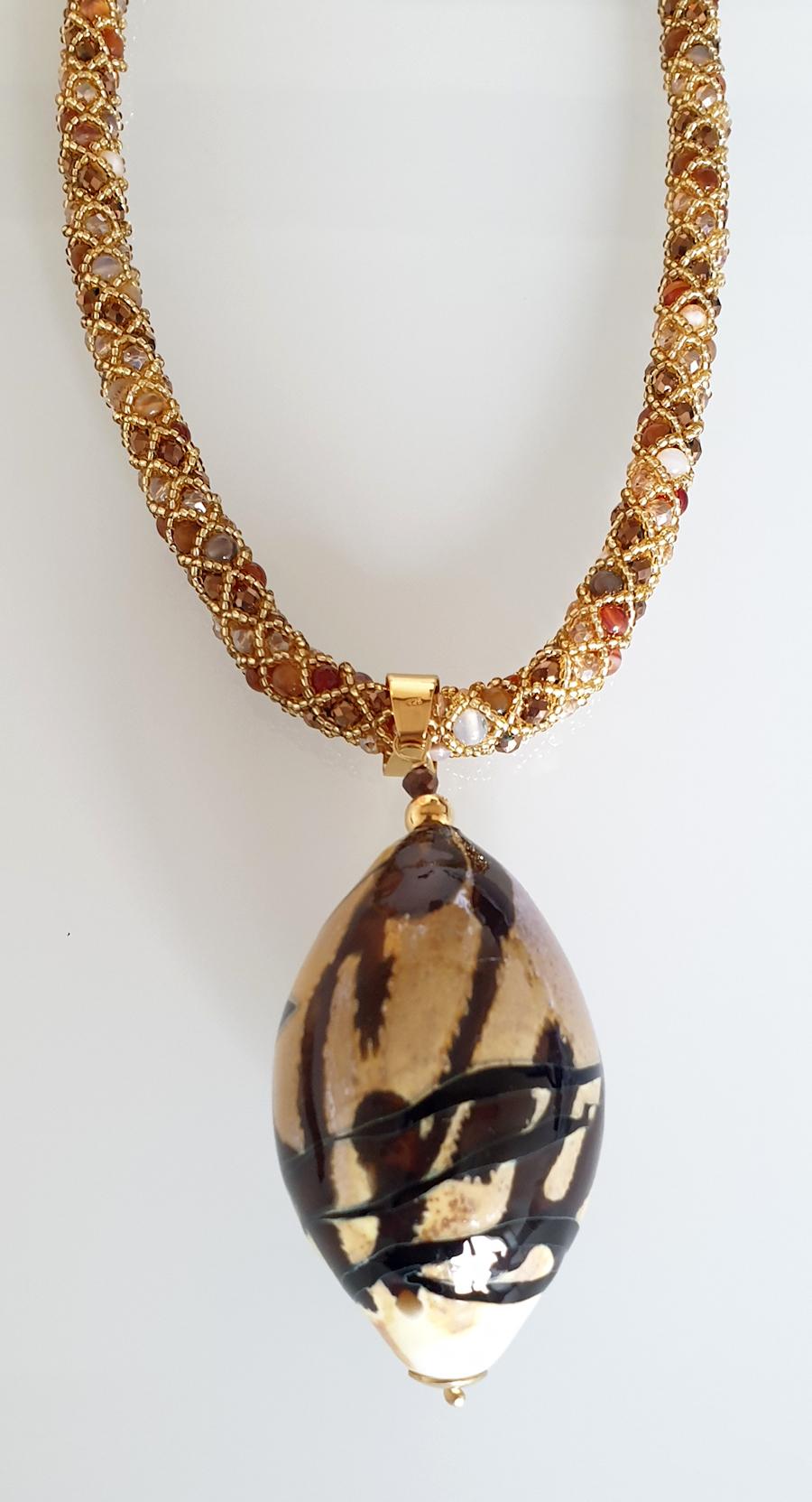 Artiste Collier de mode en perles de verre de Murano par un artiste  en vente