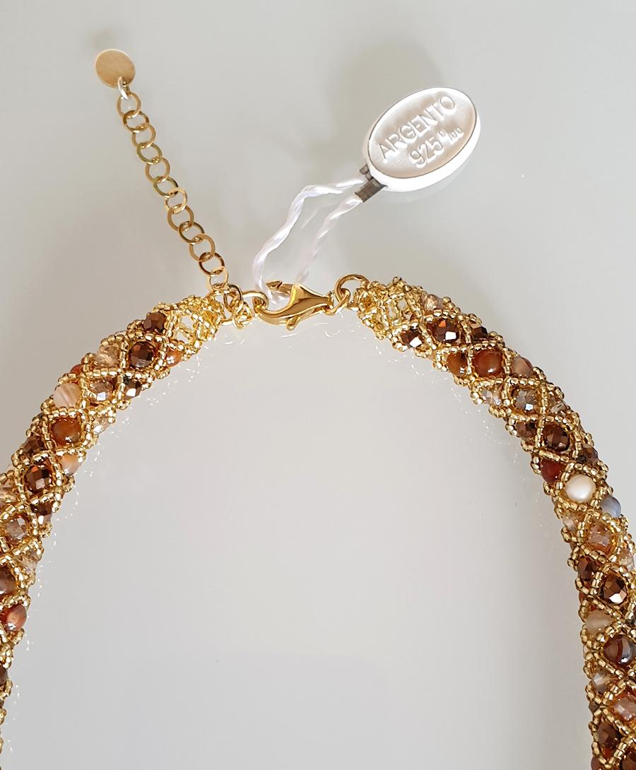 Collier de mode en perles de verre de Murano par un artiste  en vente 2