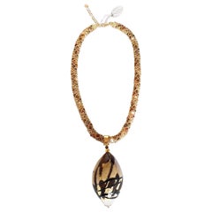 Artist Murano glass beaded fashion necklace 