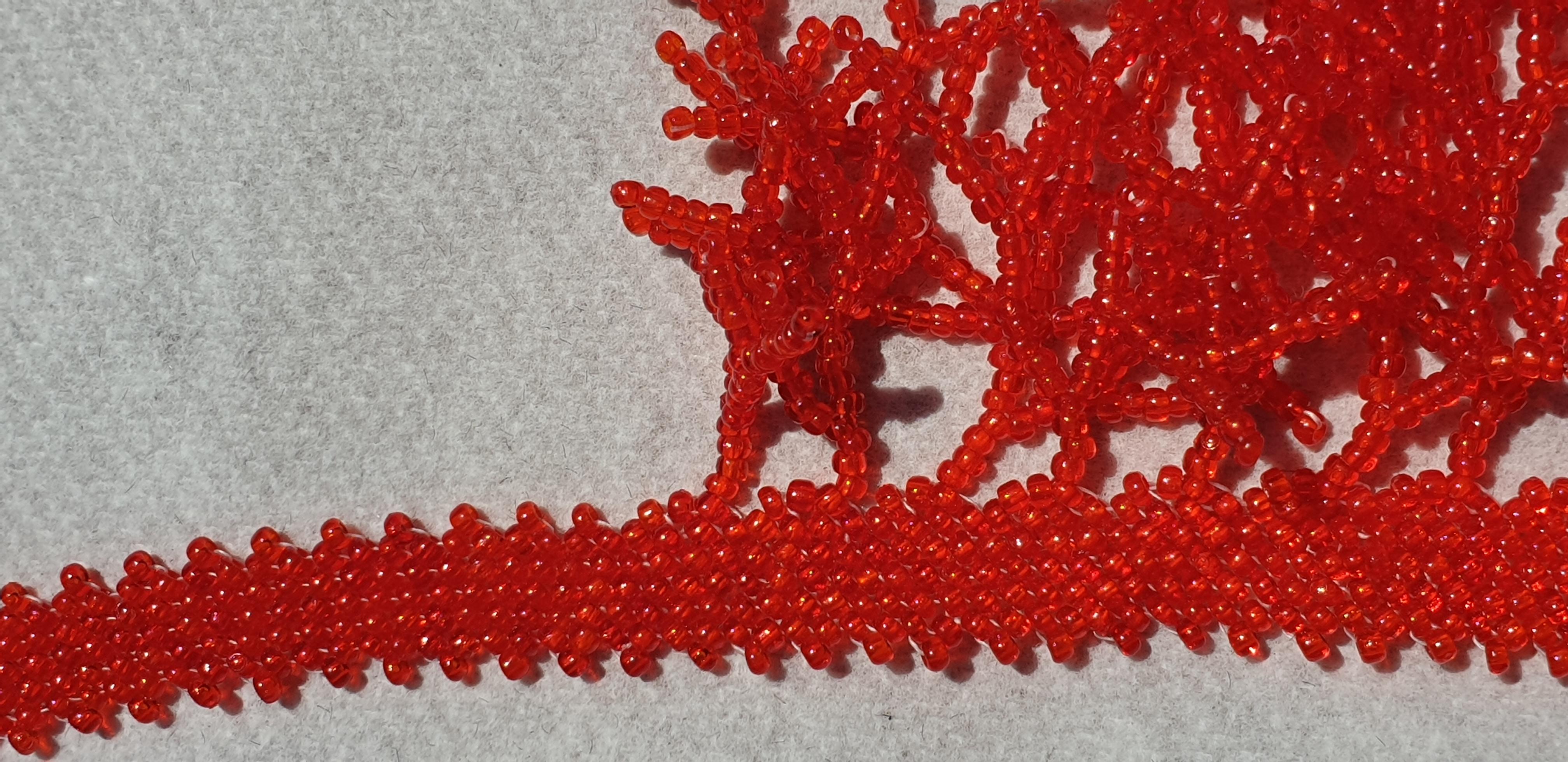 Murano Glasperlen handgefertigte rote Korallenkette der italienischen Künstlerin Paola B. Damen