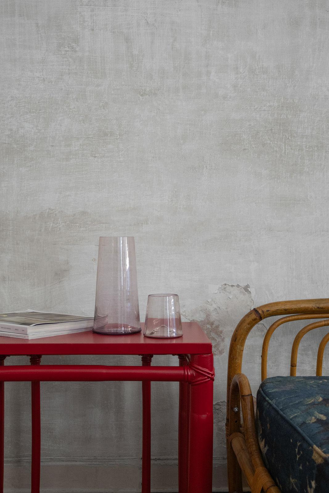 Italiano Caraffa da letto e set di bicchieri in vetro di Murano con effetto alessandrite in vendita