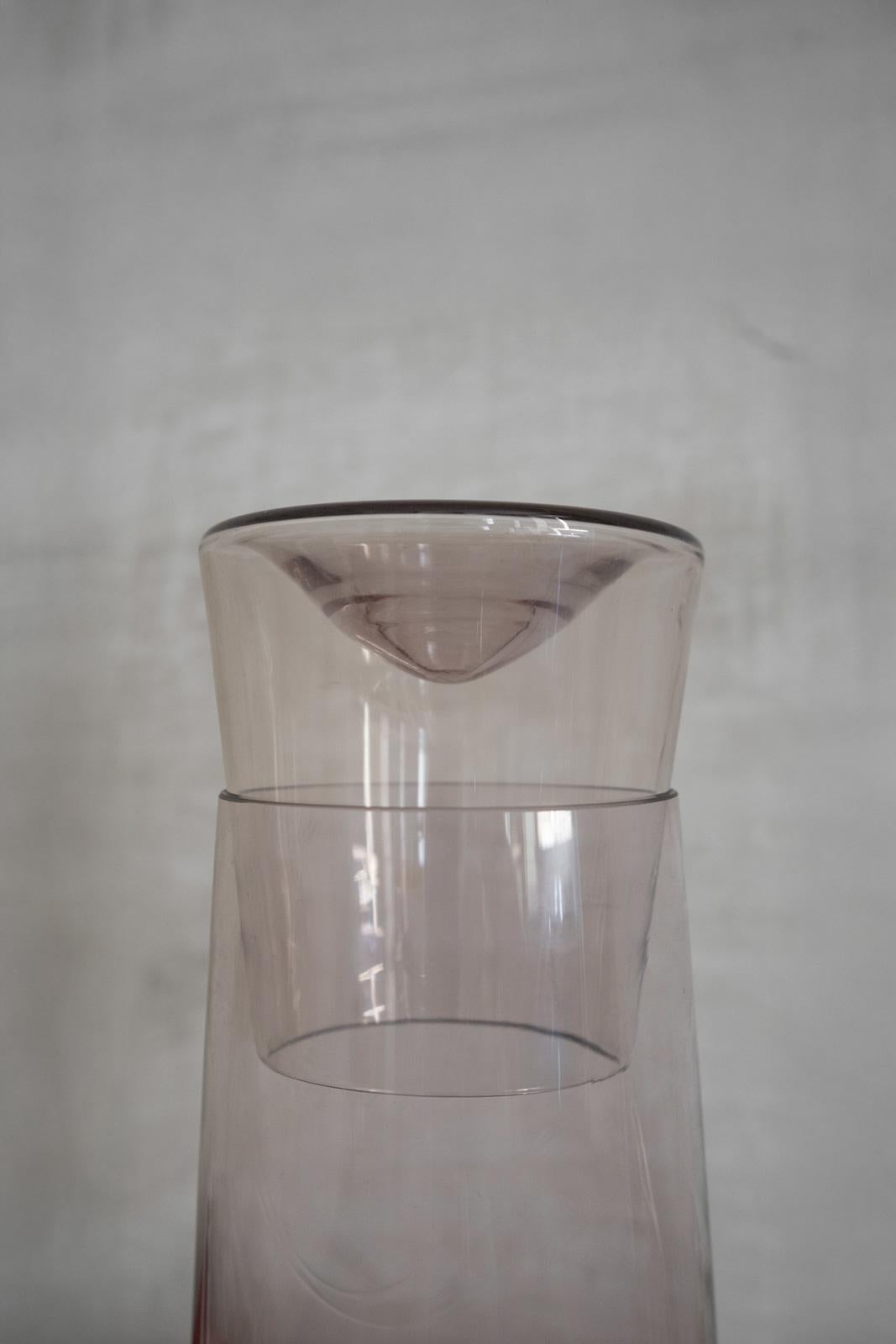 Caraffa da letto e set di bicchieri in vetro di Murano con effetto alessandrite In condizioni buone in vendita a Roma, RM