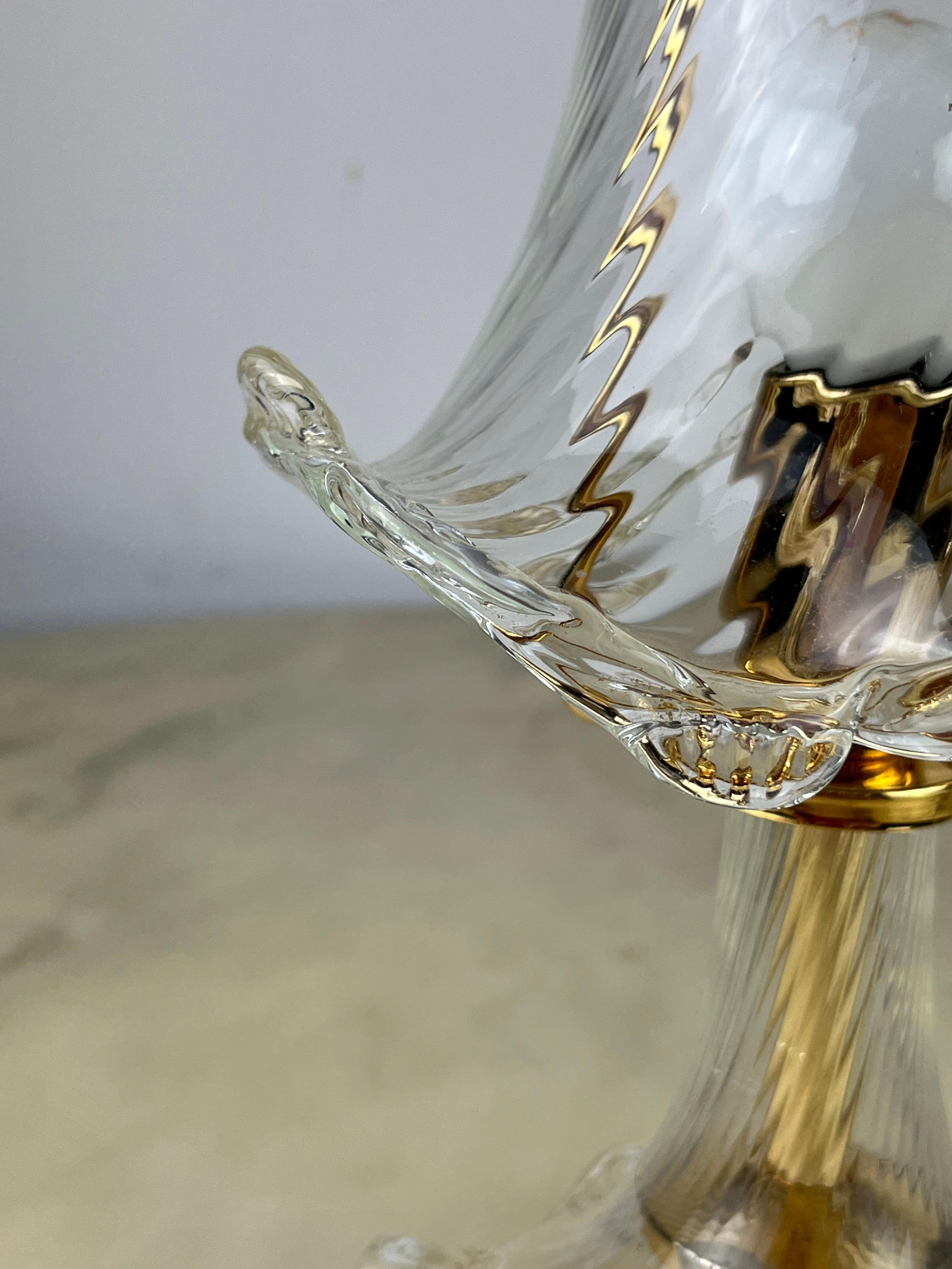 Lampe de chevet en verre de Murano  1980s Excellent état - En vente à Palermo, IT