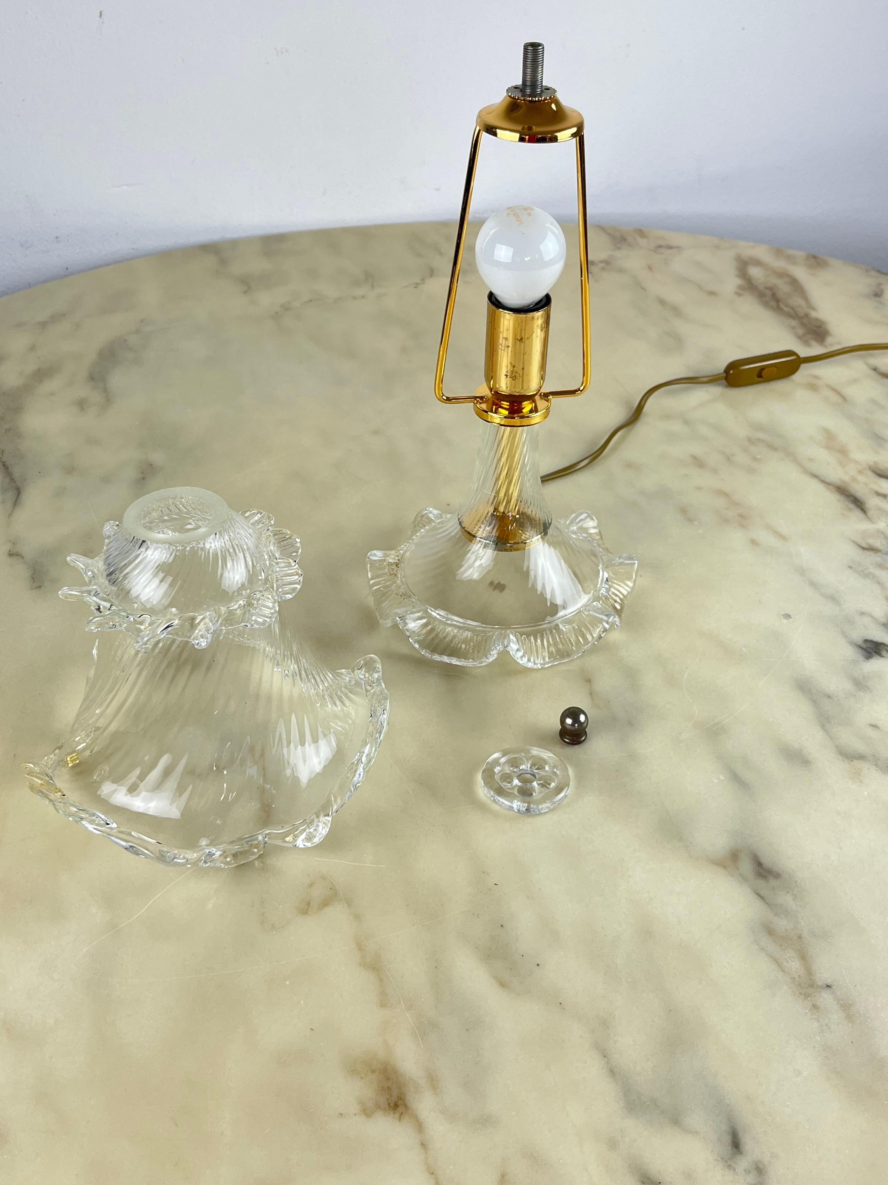 Murano Glass Bedside Lamp  1980s For Sale 2