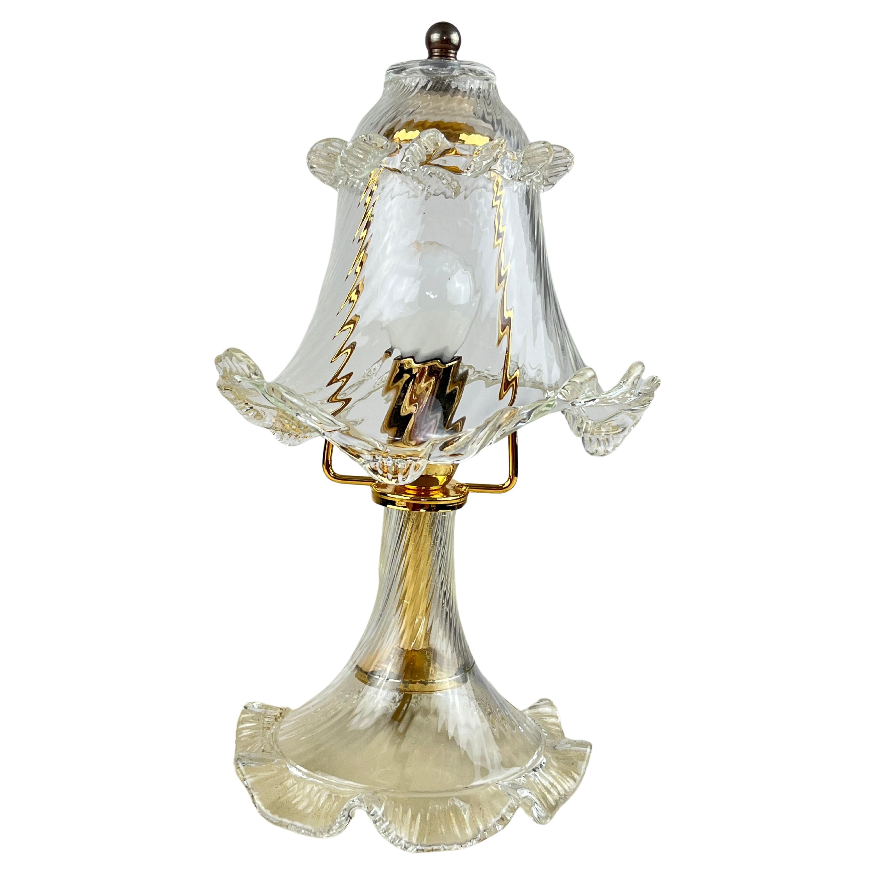 Lampe de chevet en verre de Murano  1980s en vente