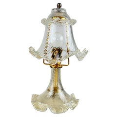 Retro Murano Glass Bedside Lamp  1980s