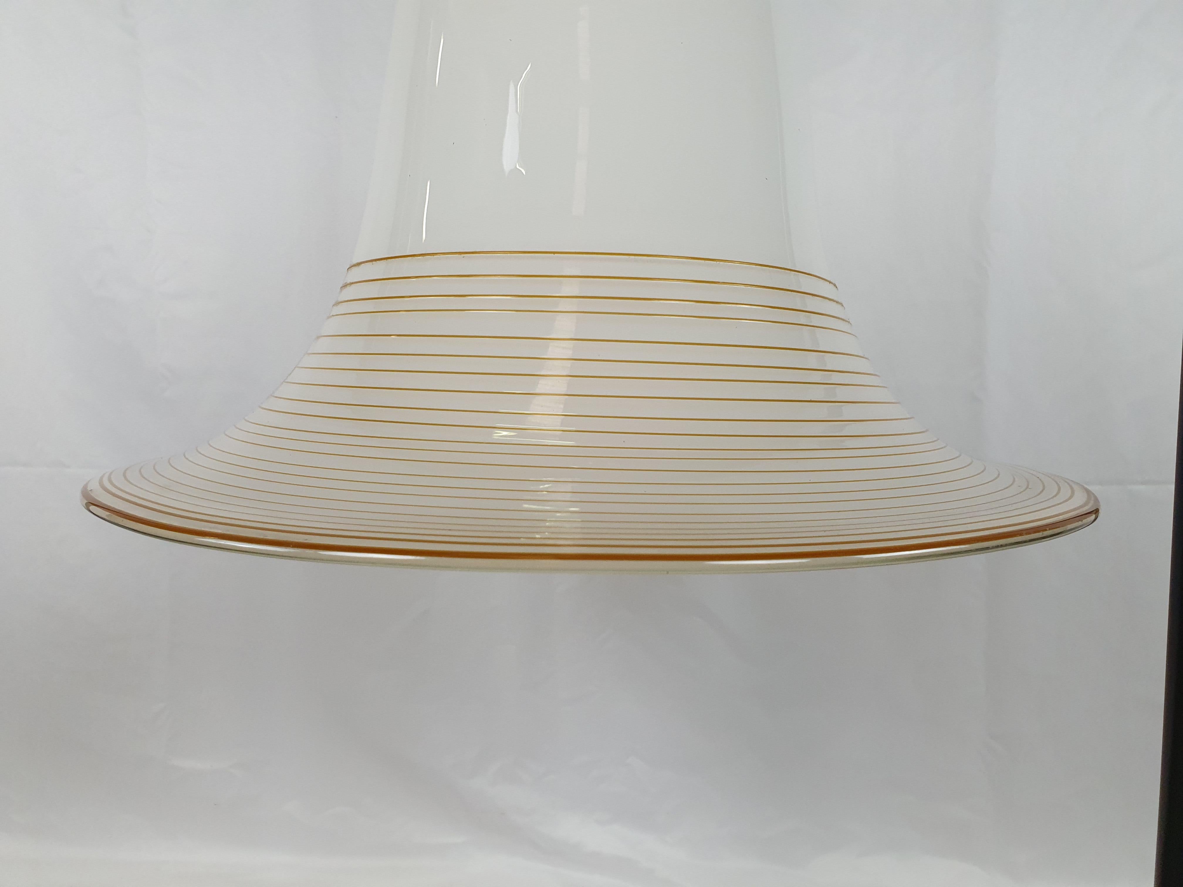 Mid-Century Modern Murano Glass Bell Chandelier, 1970s, Italy For Sale