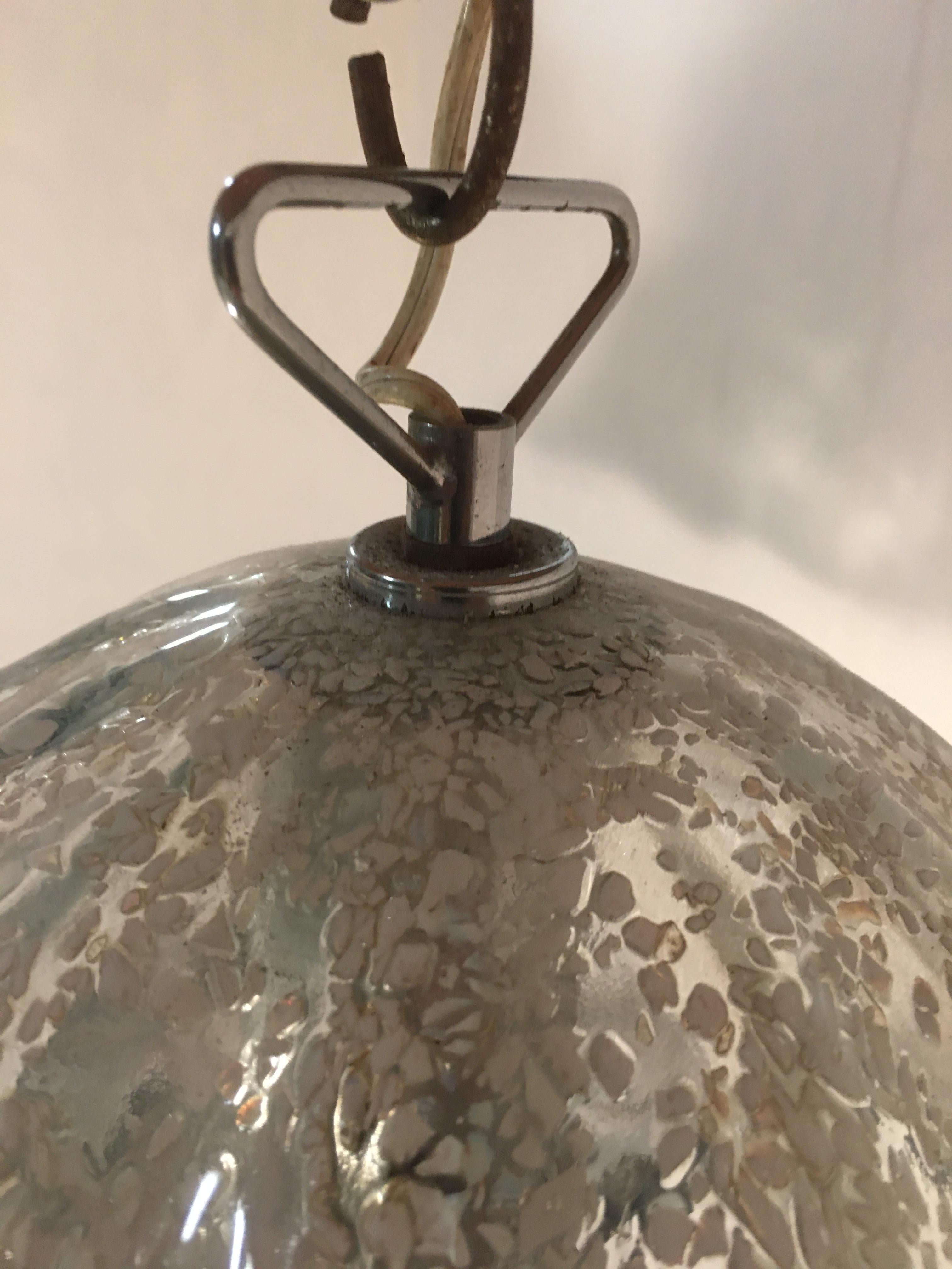 20ième siècle Lanterne cloche en verre de Murano, Italie, Mazzega, 1970 en vente