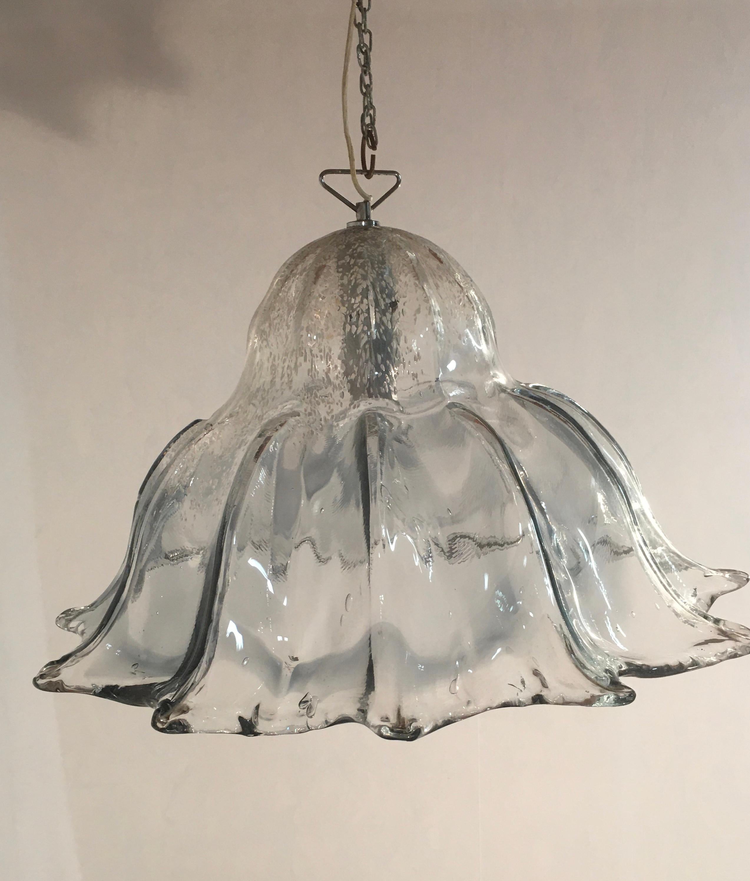 Art Glass Murano Glass Bell Lantern, Italy, Mazzega, 1970 For Sale