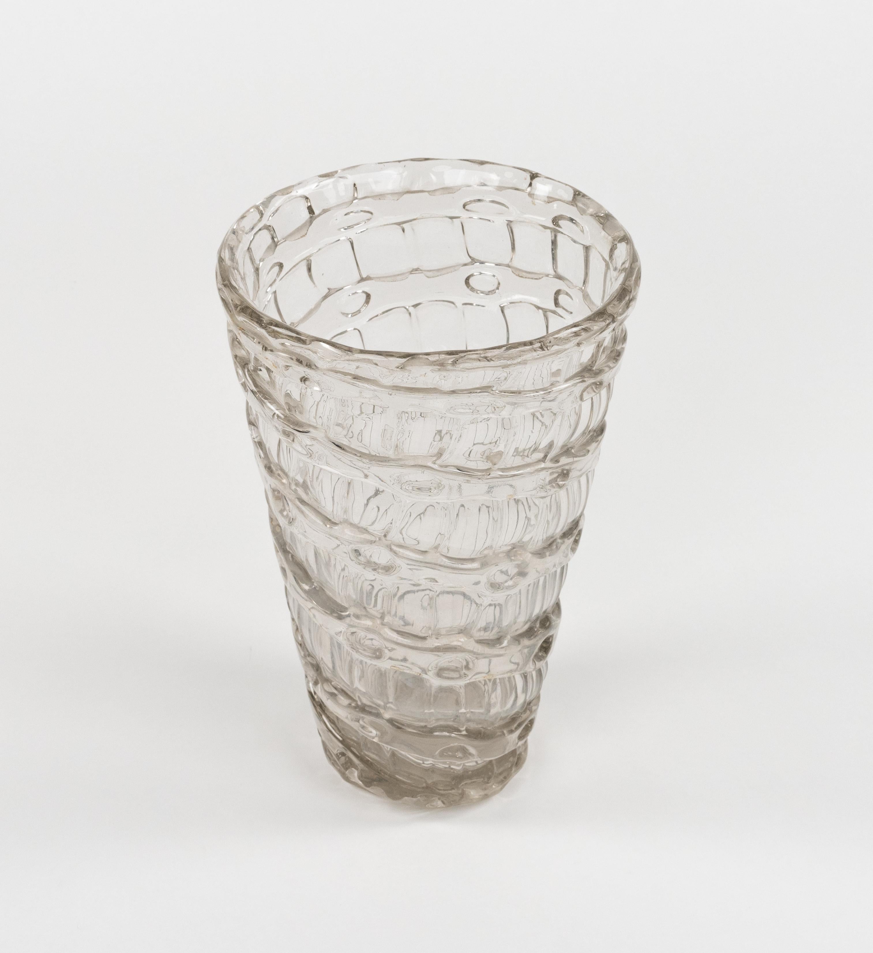 Große Vase aus Muranoglas von Ercole Barovier für Ferro Toso Barovier, Italien 1937 im Angebot 4