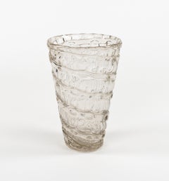 Jarrón grande de cristal de Murano de Ercole Barovier para Ferro Toso Barovier, Italia 1937