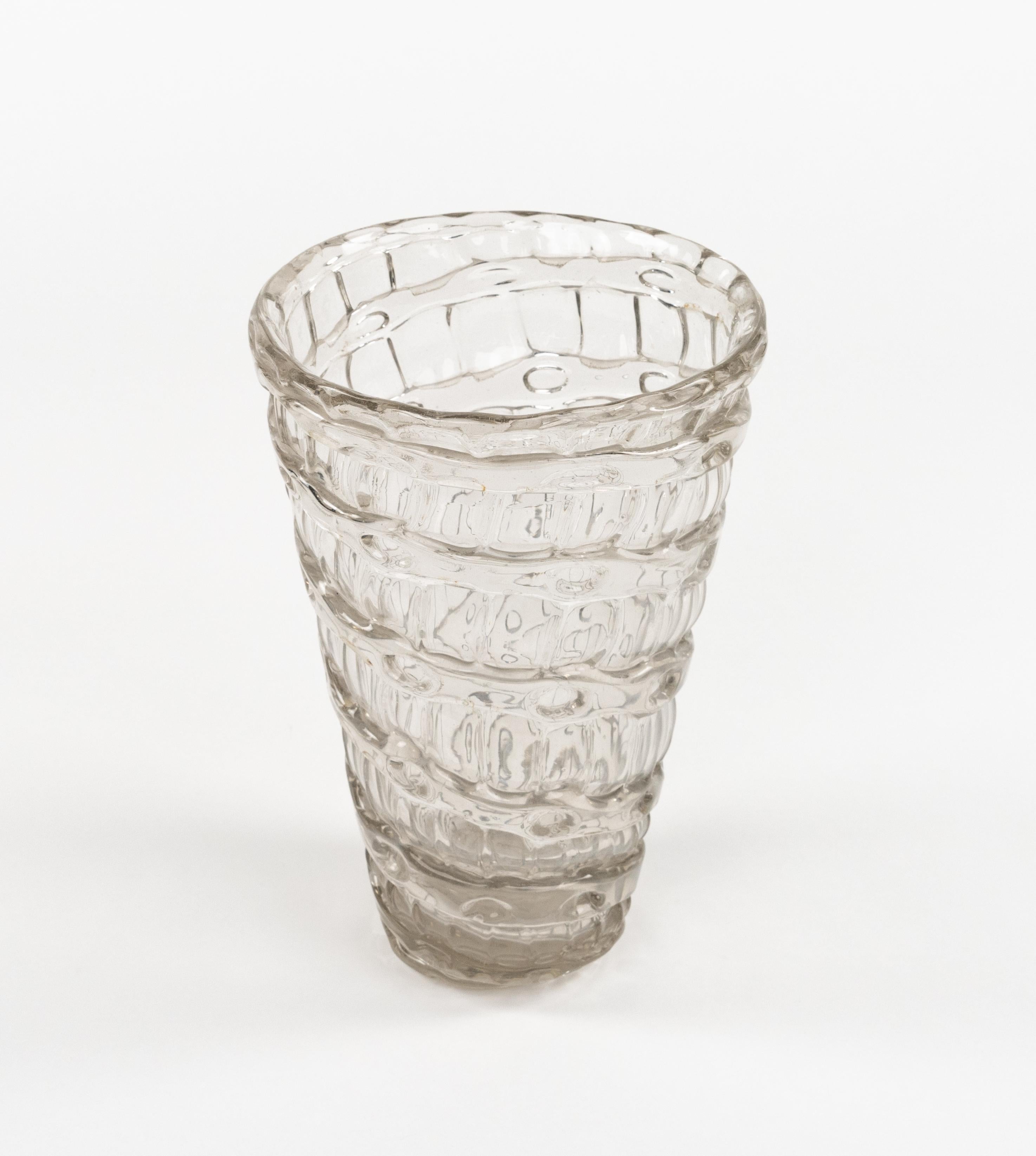 Große Vase aus Muranoglas von Ercole Barovier für Ferro Toso Barovier, Italien 1937 (Italienisch) im Angebot