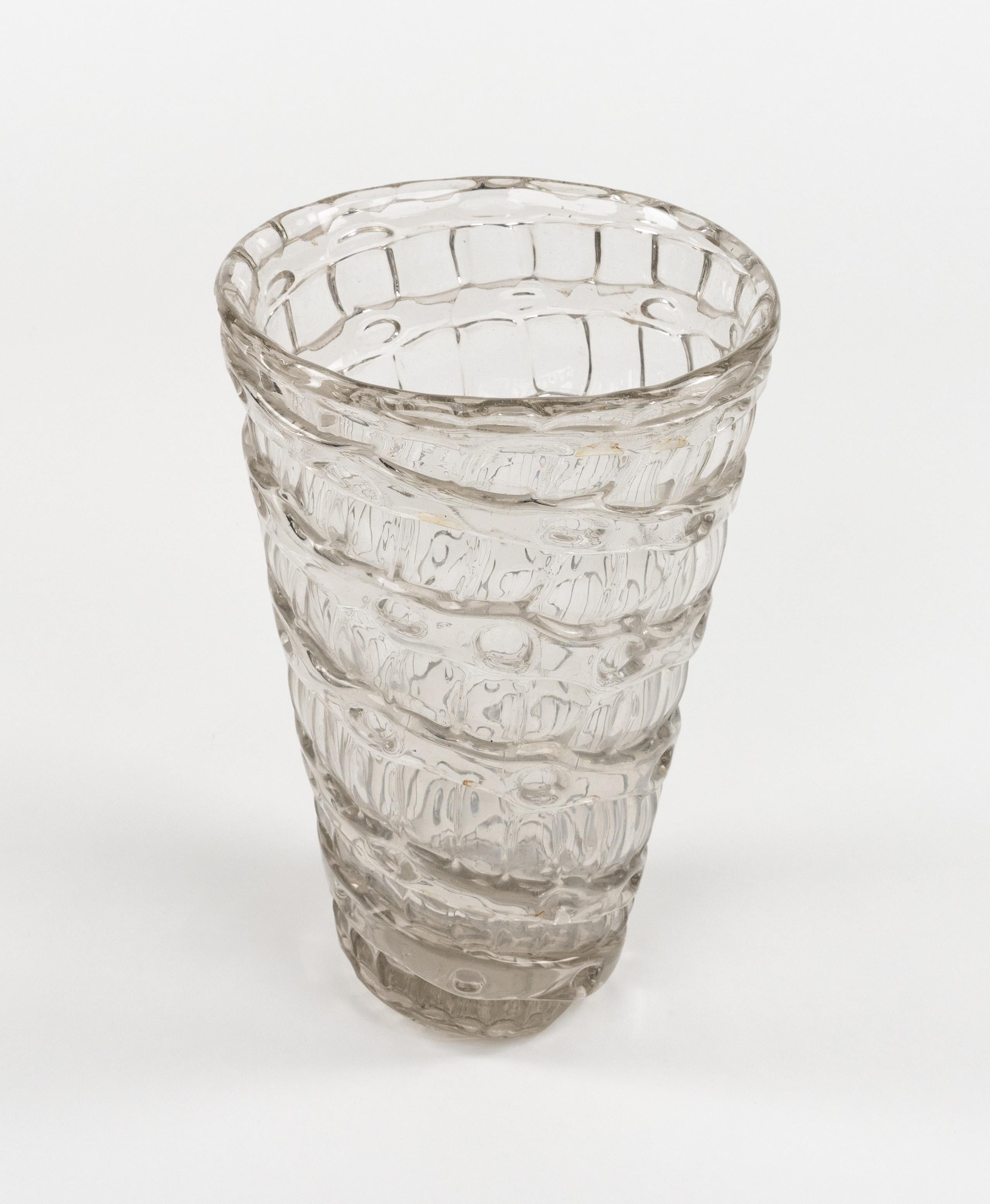 Große Vase aus Muranoglas von Ercole Barovier für Ferro Toso Barovier, Italien 1937 im Zustand „Gut“ im Angebot in Rome, IT