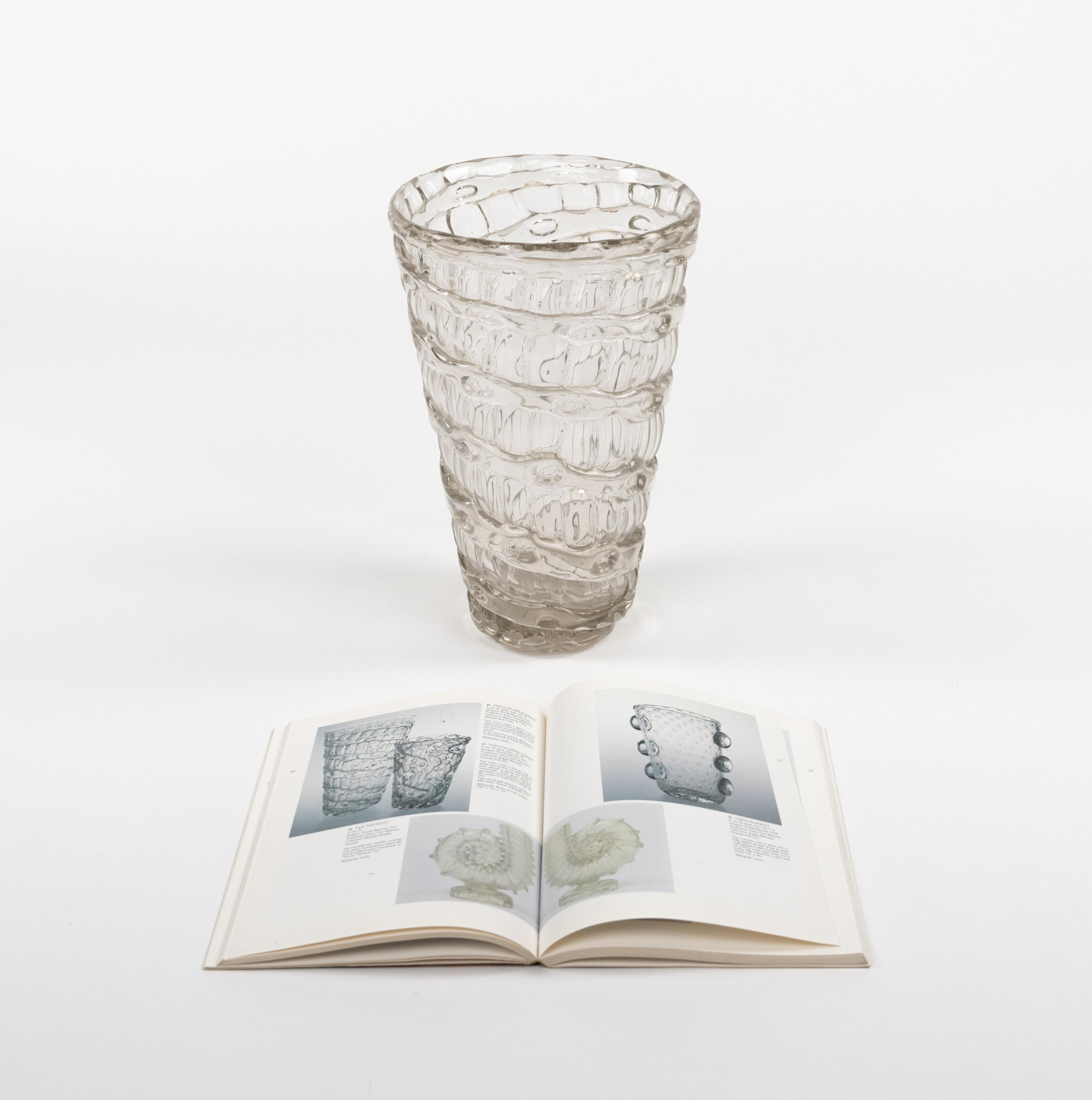 Große Vase aus Muranoglas von Ercole Barovier für Ferro Toso Barovier, Italien 1937 im Angebot 1