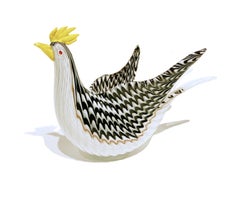 Murano Glass Bird Bowl, Dino Martens, Venice Aureliano Toso, 1952