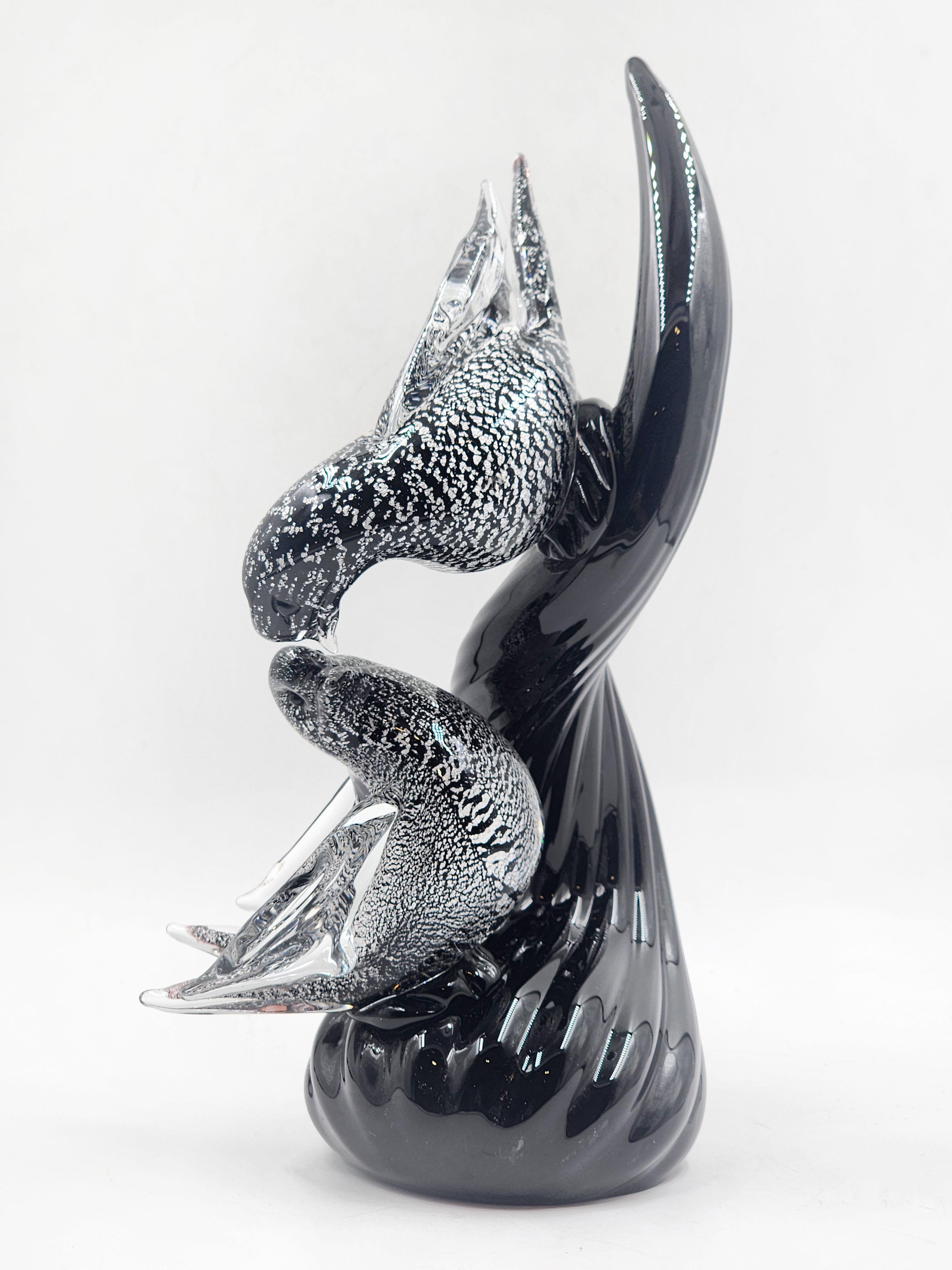 italien Sculpture d'oiseau en verre de Murano des années 1960 en vente