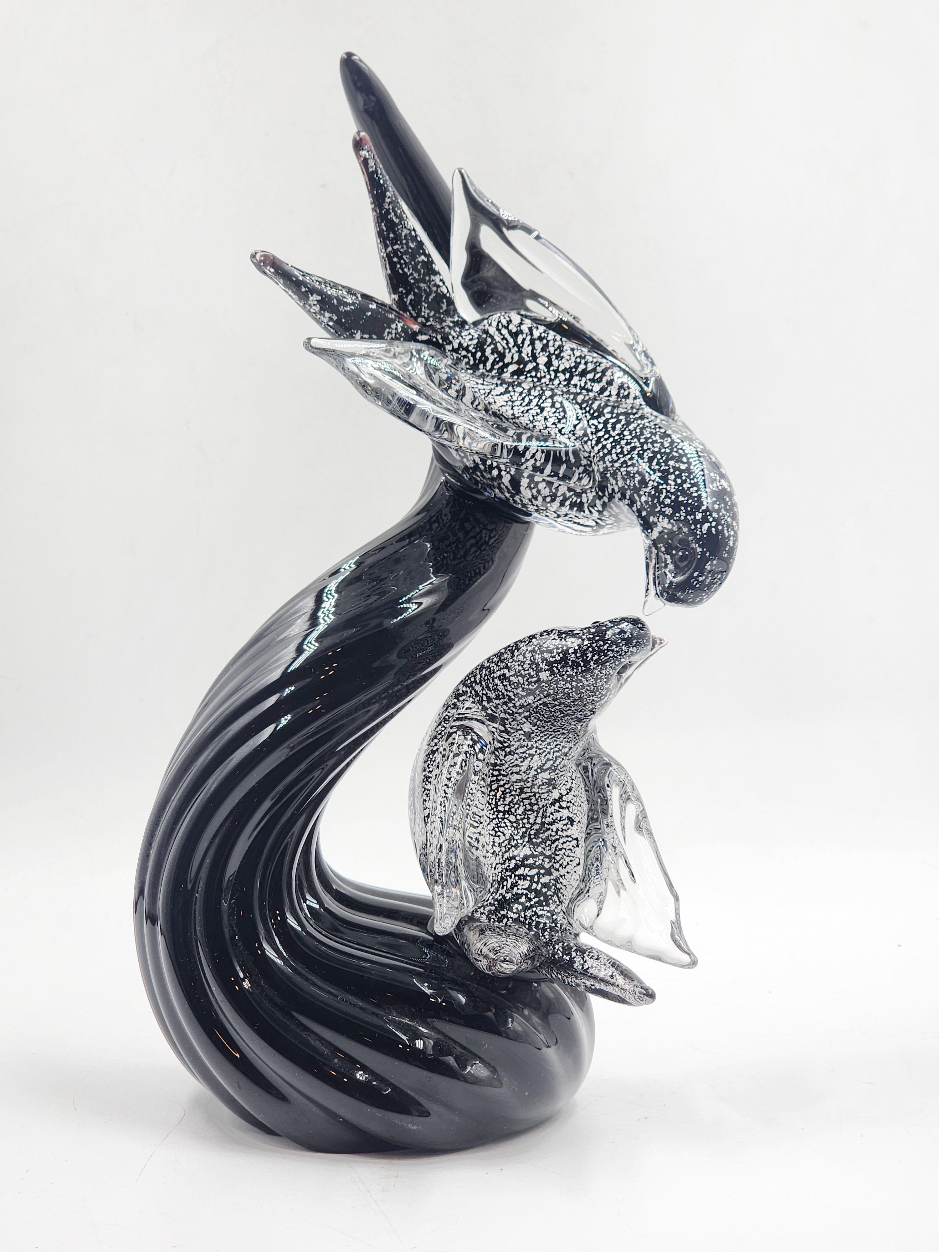 Sculpture d'oiseau en verre de Murano des années 1960 Bon état - En vente à Autonomous City Buenos Aires, CABA