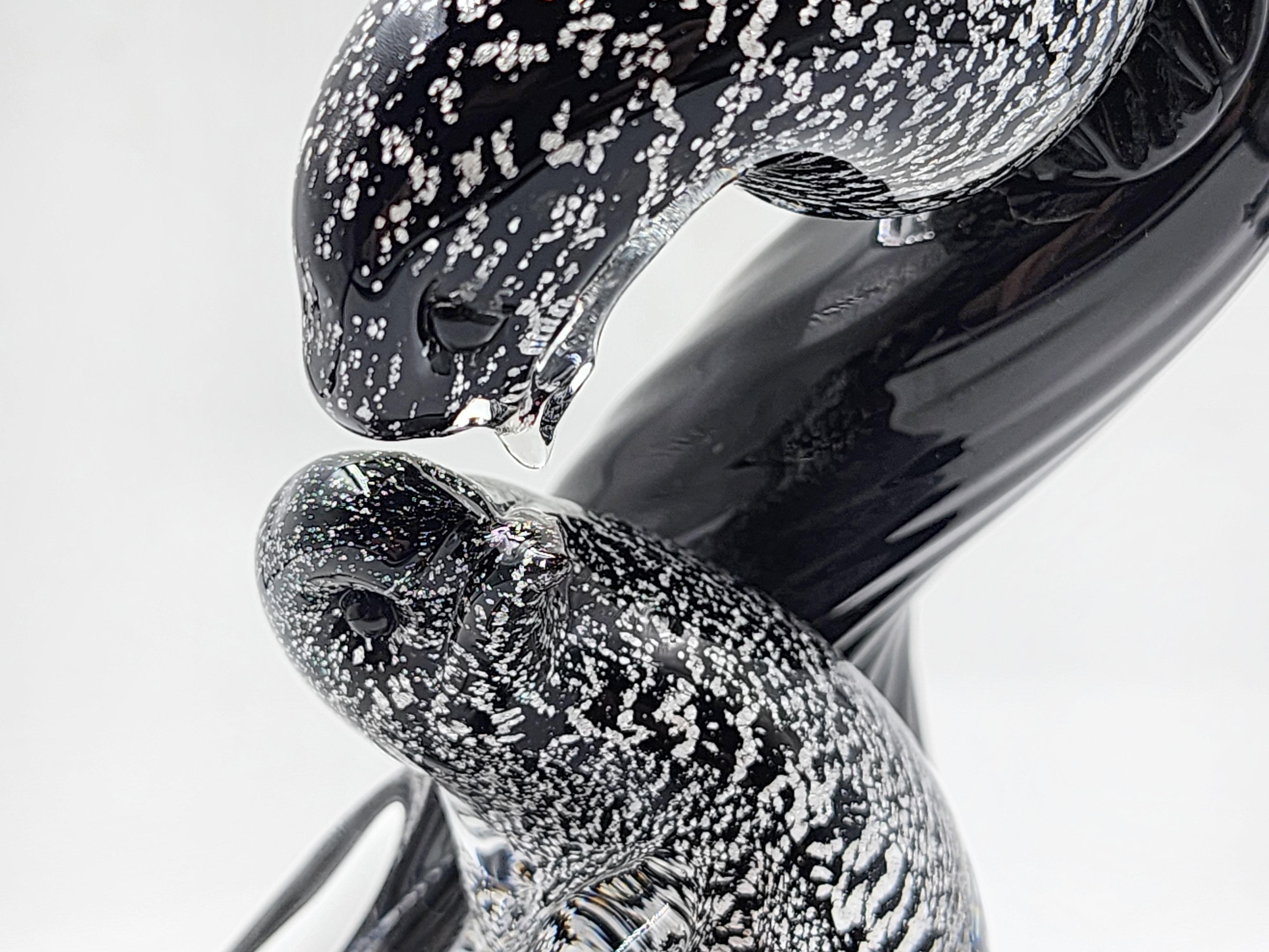 Verre d'art Sculpture d'oiseau en verre de Murano des années 1960 en vente