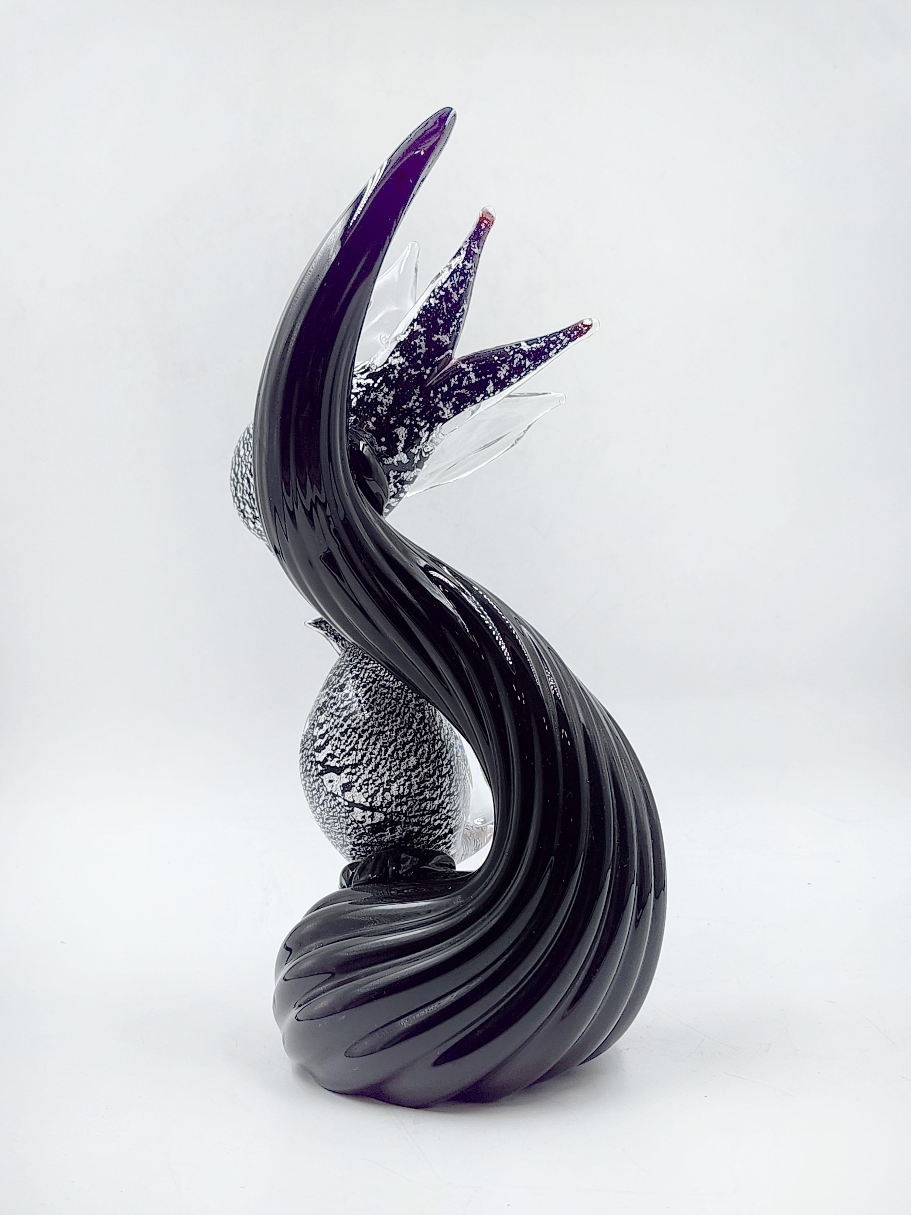 Sculpture d'oiseau en verre de Murano des années 1960 en vente 1