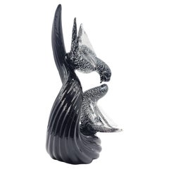 Escultura de pájaro de cristal de Murano de los años 60